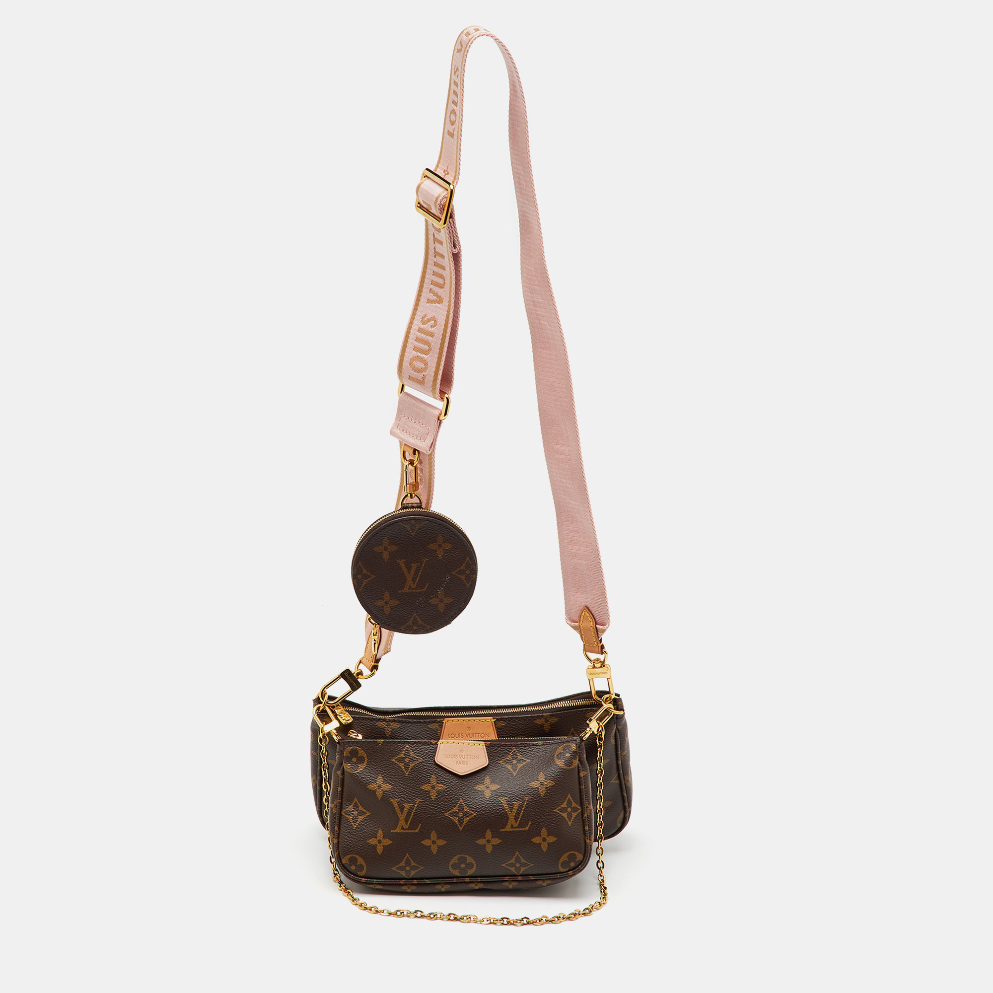 Louis Vuitton Rose Pink Monogram Canvas Multi Pochette Accessoires Bag, Brown
Louis Vuitton Rose Pink Monogram Canvas Multi Pochette Accessoires Bag, Brown