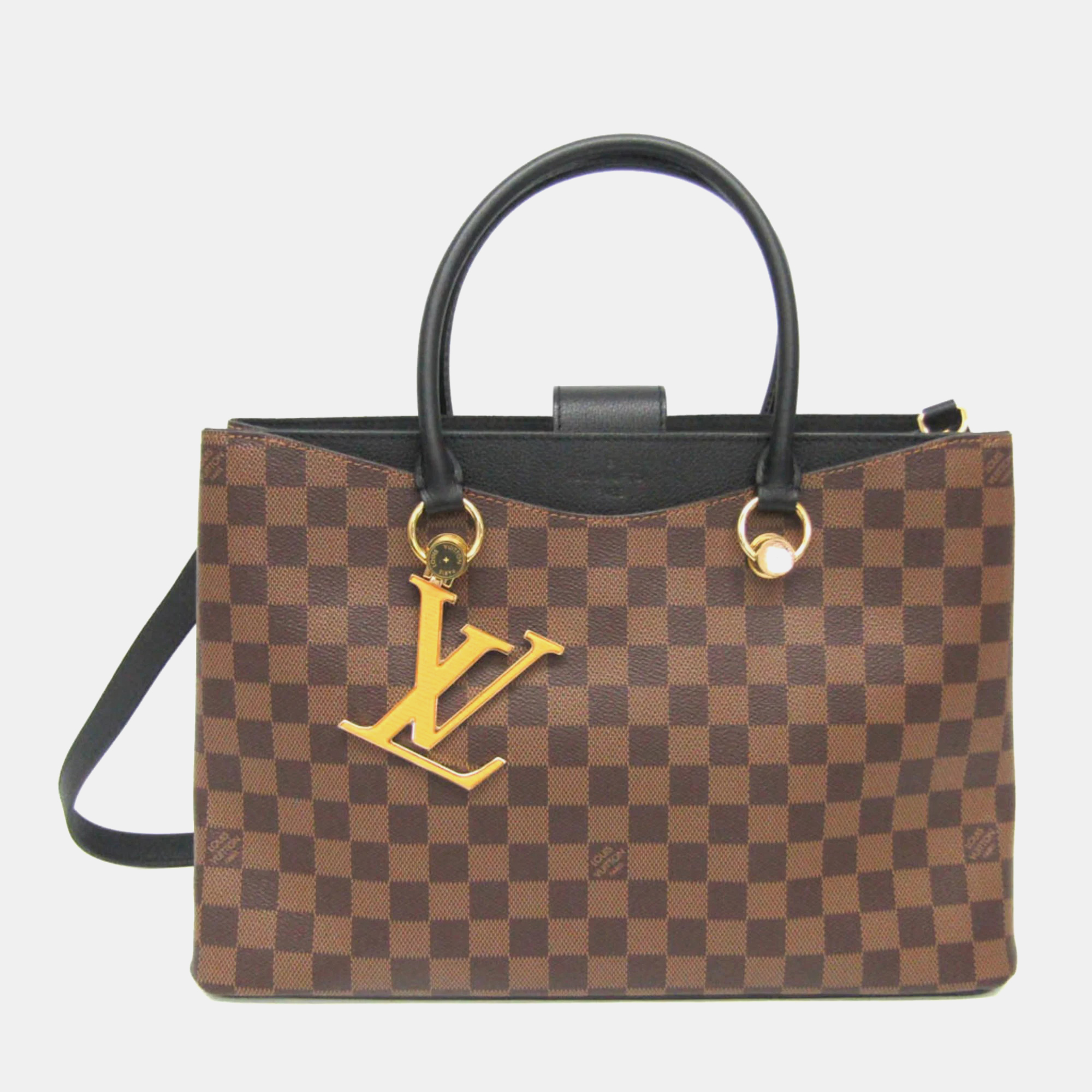 Louis Vuitton Damier LV Riverside Handbag Damier Canvas Noir, Brown
Louis Vuitton Damier LV Riverside Handbag Damier Canvas Noir, Brown