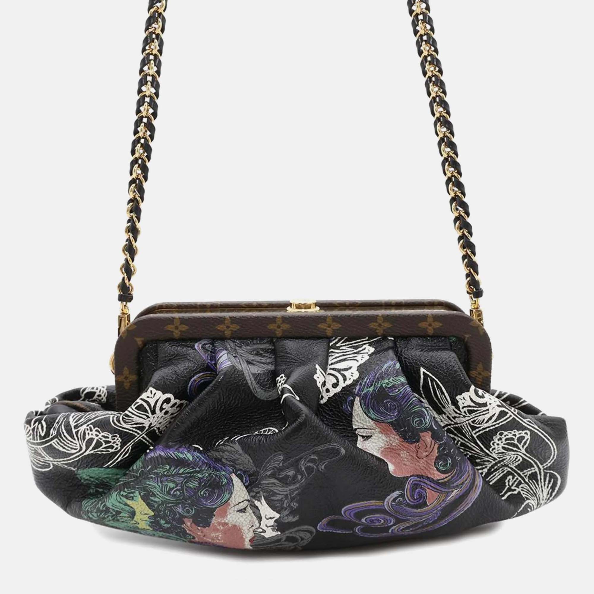 Louis Vuitton Black Monogram Art Deco Inspired Boursico Chain Shoulder Bag
Louis Vuitton Black Monogram Art Deco Inspired Boursico Chain Shoulder Bag