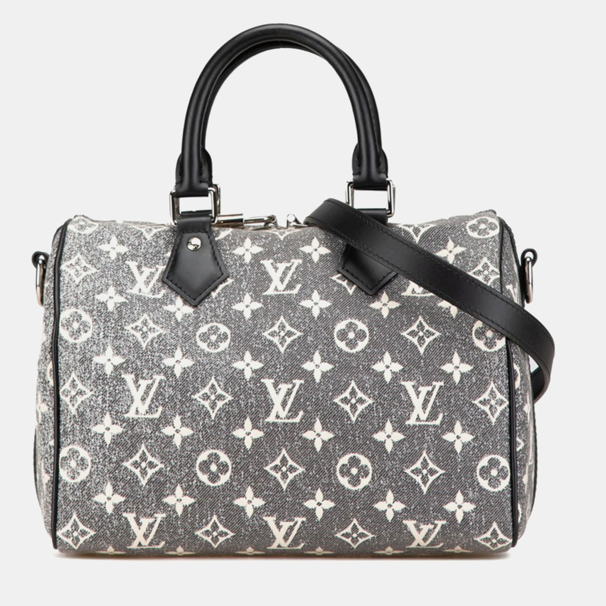 Louis Vuitton Monogram Jacquard Speedy Bandouliere 25 Black/Gray Canvas Leather Shoulder Bag
Louis Vuitton Monogram Jacquard Speedy Bandouliere 25 Black/Gray Canvas Leather Shoulder Bag