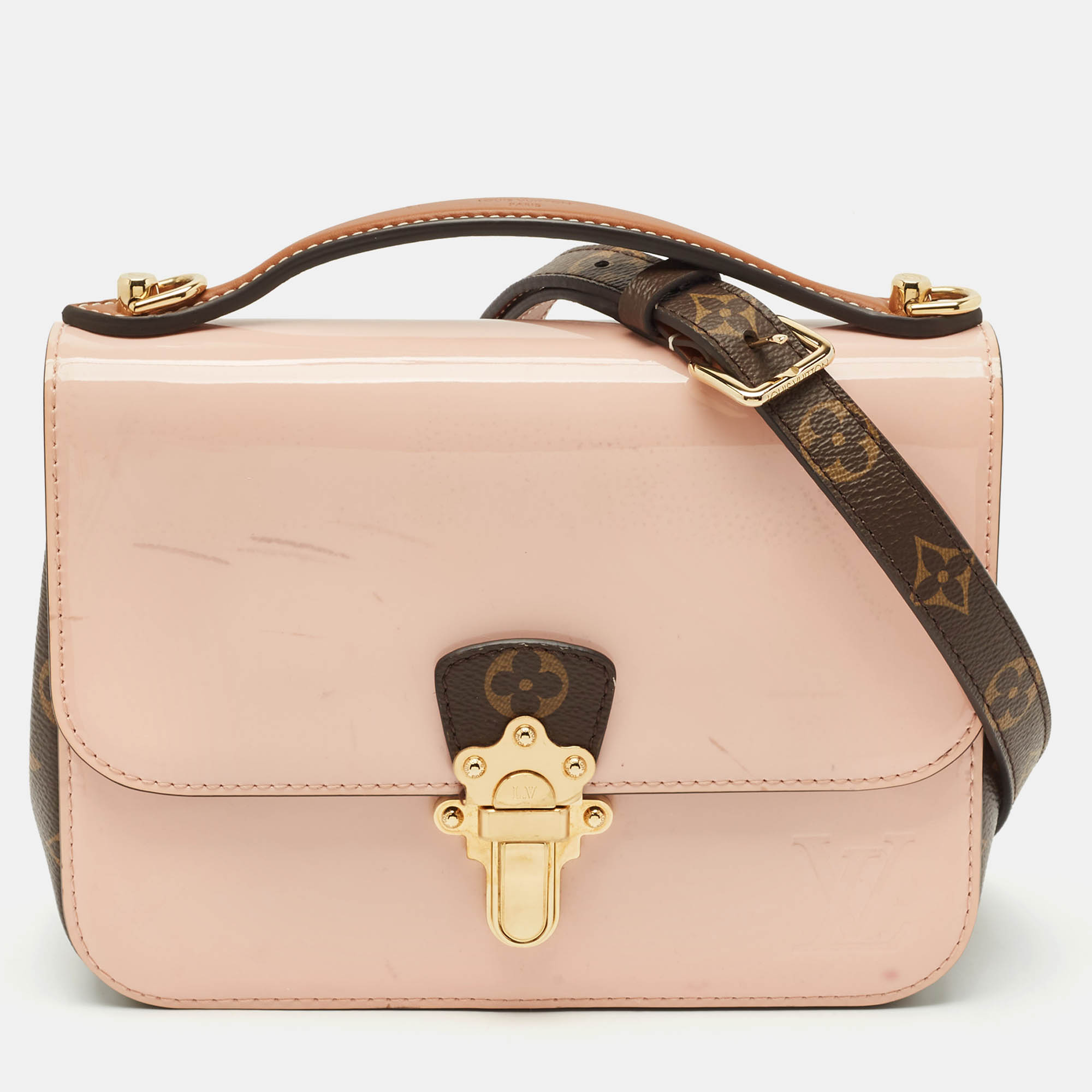 Louis Vuitton Rose Ballerine Vernis and Monongarm Canvas Cherrywood PM Bag, Pink
Louis Vuitton Rose Ballerine Vernis and Monongarm Canvas Cherrywood PM Bag, Pink