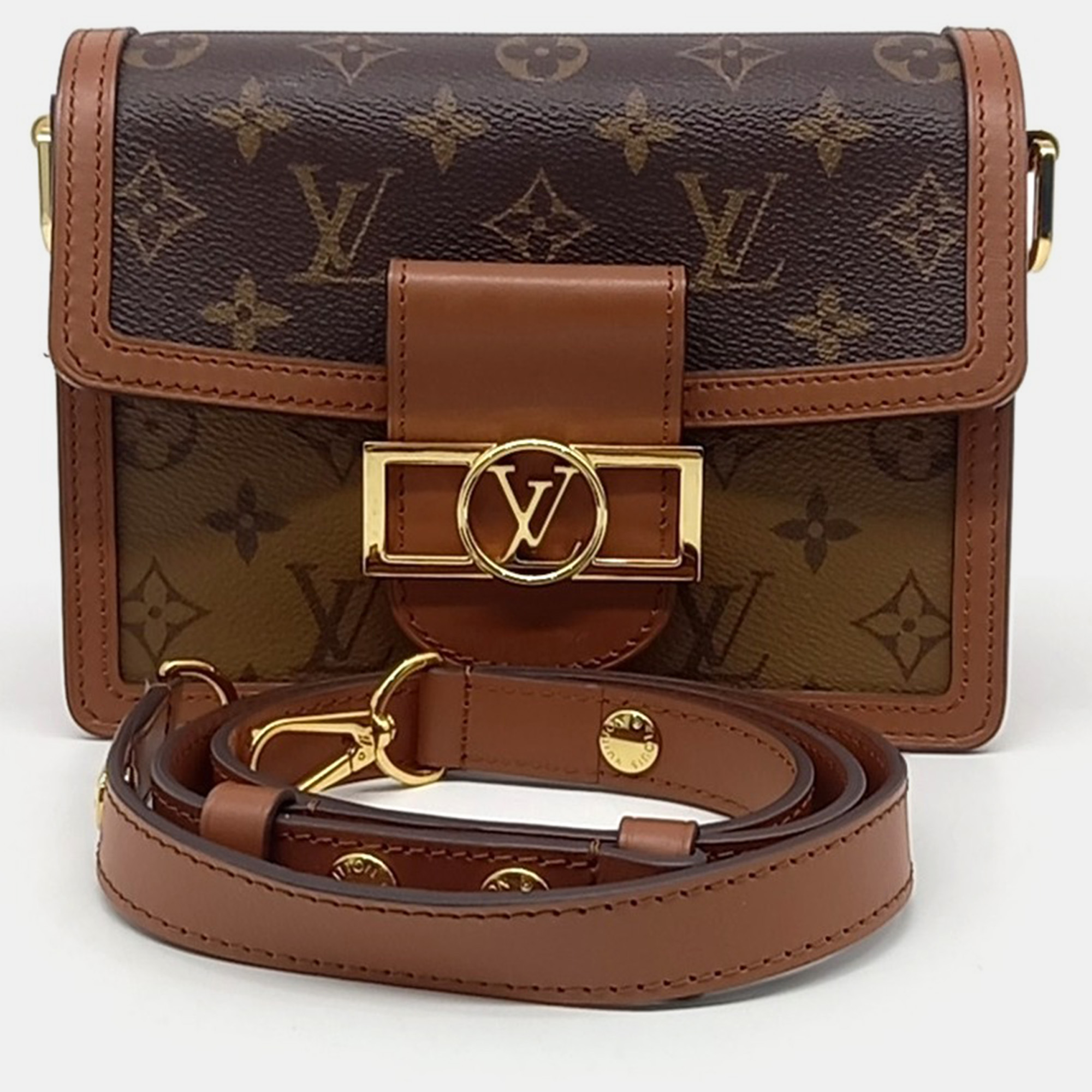 Louis Vuitton Brown Coated Canvas Mini Dauphine bag