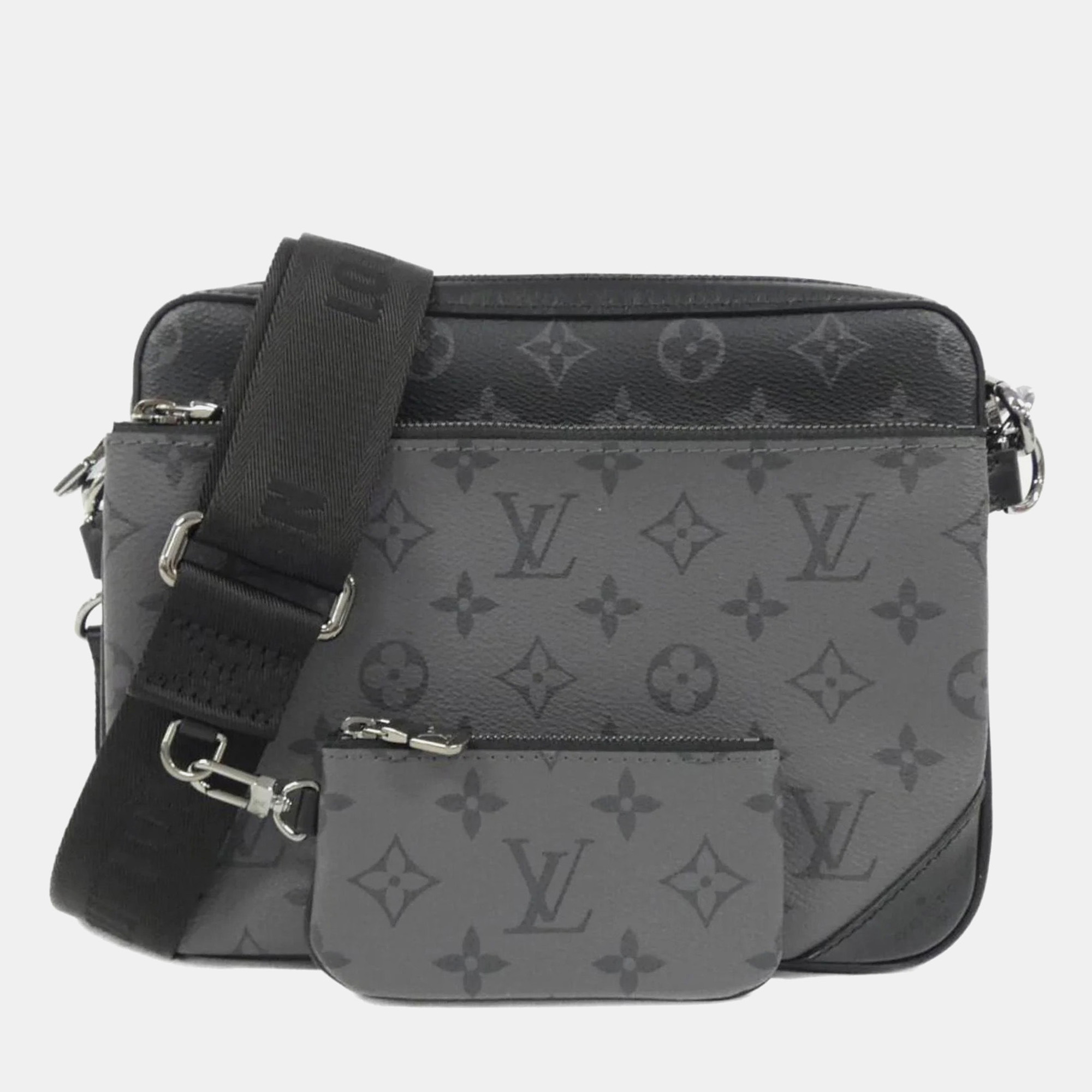Louis Vuitton Trio Messenger Monogram Eclipse Reverse Canvas Shoulder Bag, Black 
Louis Vuitton Trio Messenger Monogram Eclipse Reverse Canvas Shoulder Bag, Black
