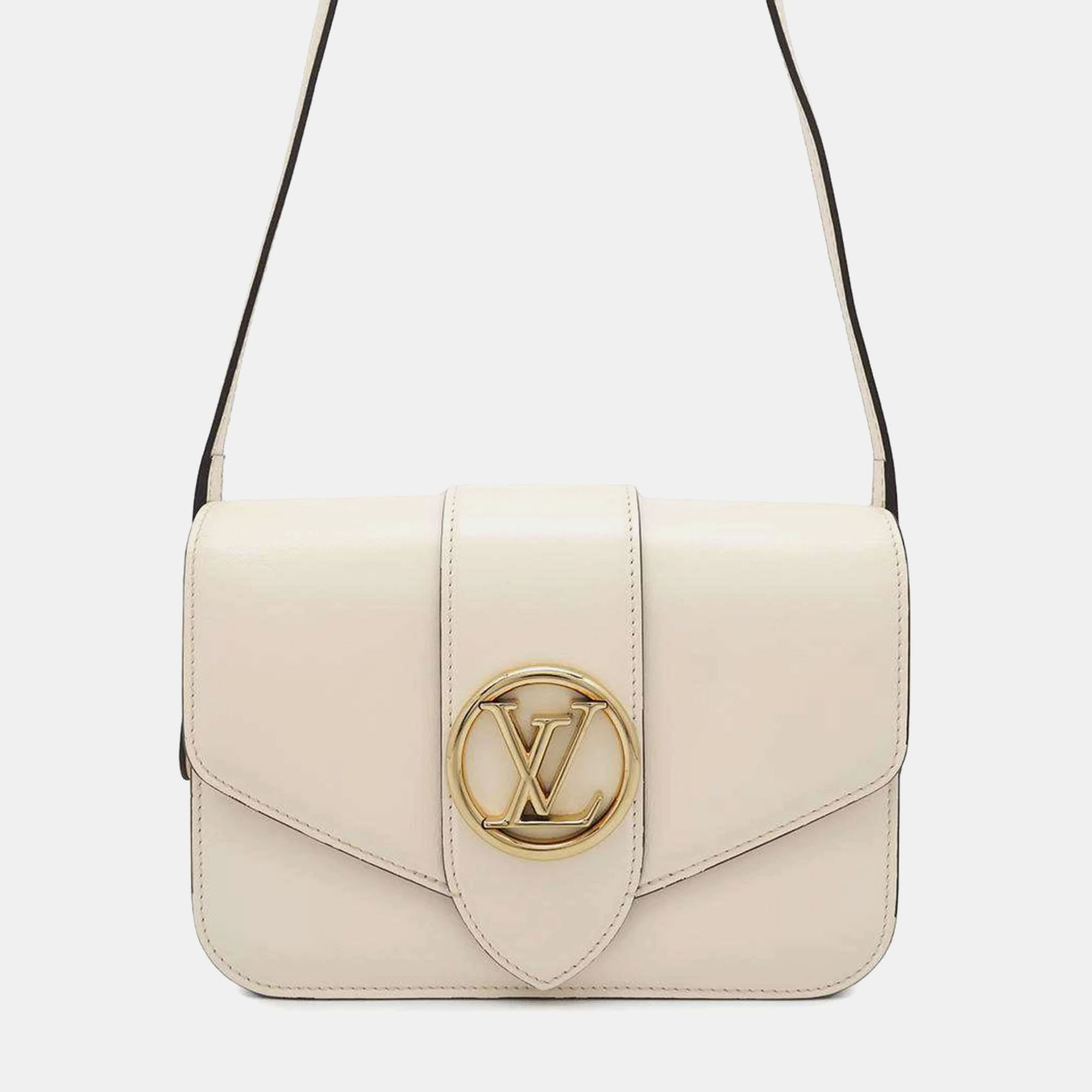 Louis Vuitton Pont Neuf Smooth Leather Shoulder Bag, Cream 
Louis Vuitton Pont Neuf Smooth Leather Shoulder Bag, Cream
