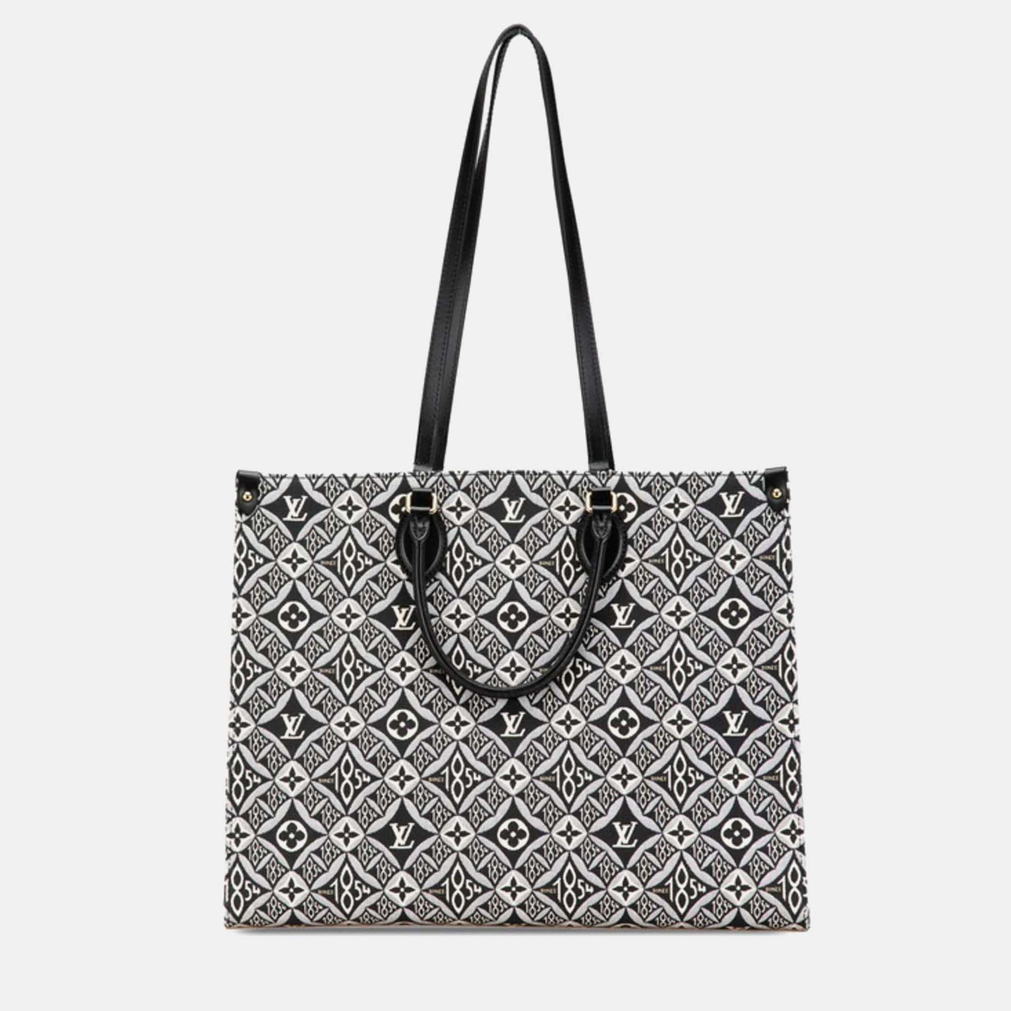 Louis Vuitton Monogram On The Go GM Black White Blue Canvas Leather Tote Bag, Multicolor
Louis Vuitton Monogram On The Go GM Black White Blue Canvas Leather Tote Bag, Multicolor