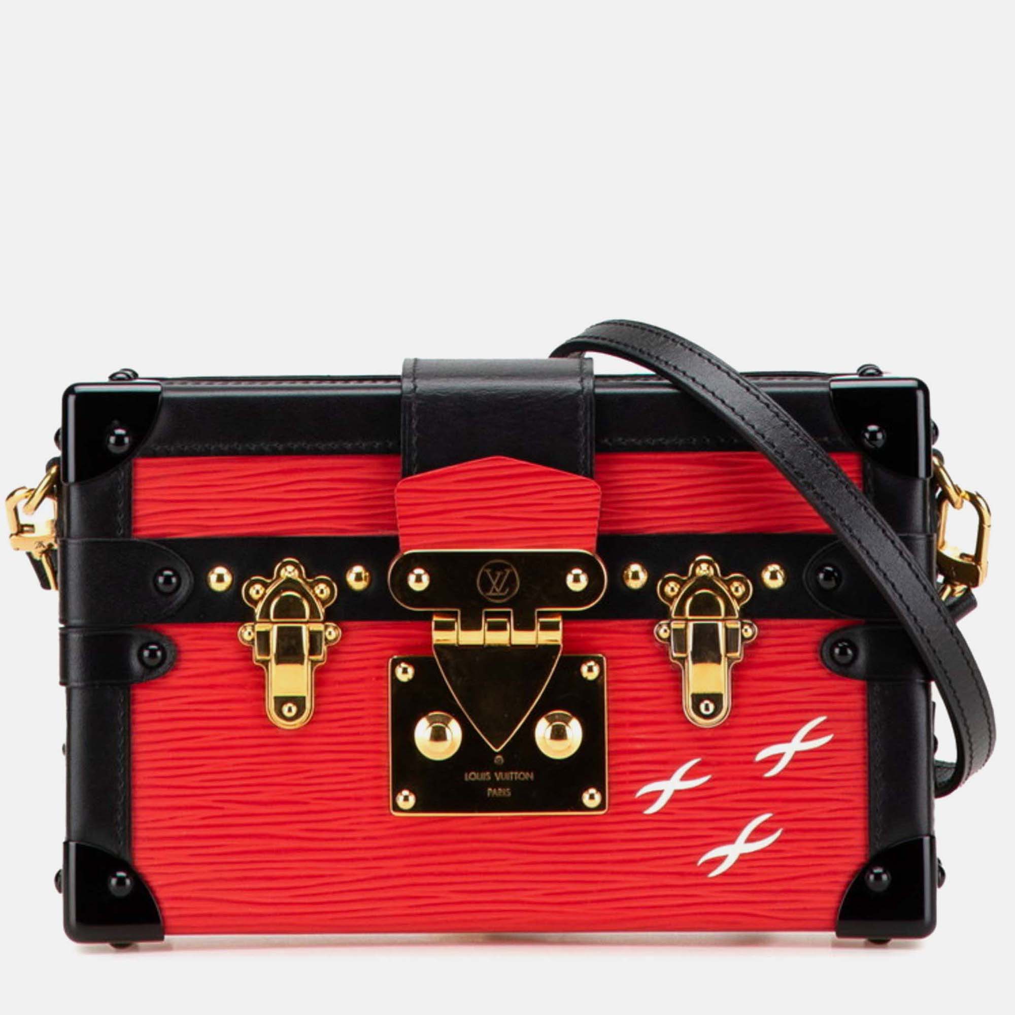 Louis Vuitton Petite Malle Multicolor Metallic Epi Leather Shoulder Bag, Black
Louis Vuitton Petite Malle Multicolor Metallic Epi Leather Shoulder Bag, Black
