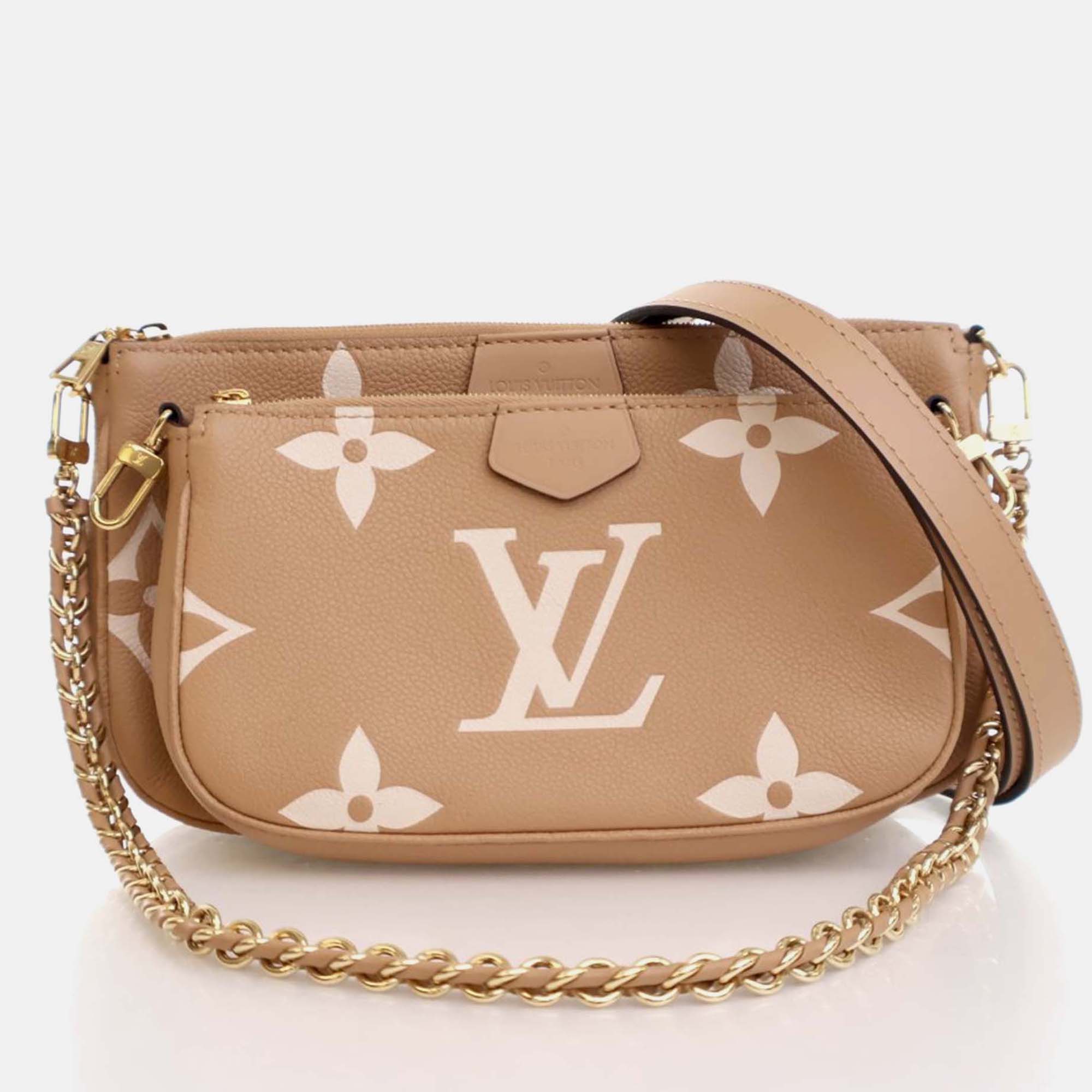Louis Vuitton Multi Pochette Accessoires Brown Cream Monogram Giant Empreinte Leather Shoulder Bag, Beige
Louis Vuitton Multi Pochette Accessoires Brown Cream Monogram Giant Empreinte Leather Shoulder Bag, Beige