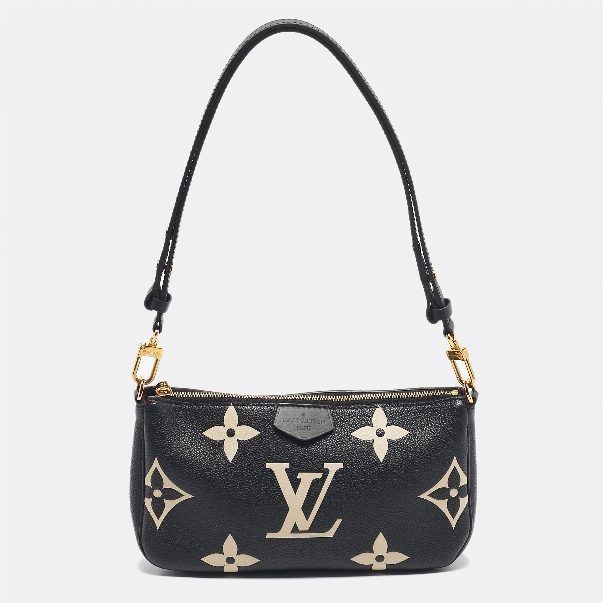 Louis Vuitton Black/Beige Empreinte Leather Multi Pochette Accessoires Bag 
Louis Vuitton Black/Beige Empreinte Leather Multi Pochette Accessoires Bag
