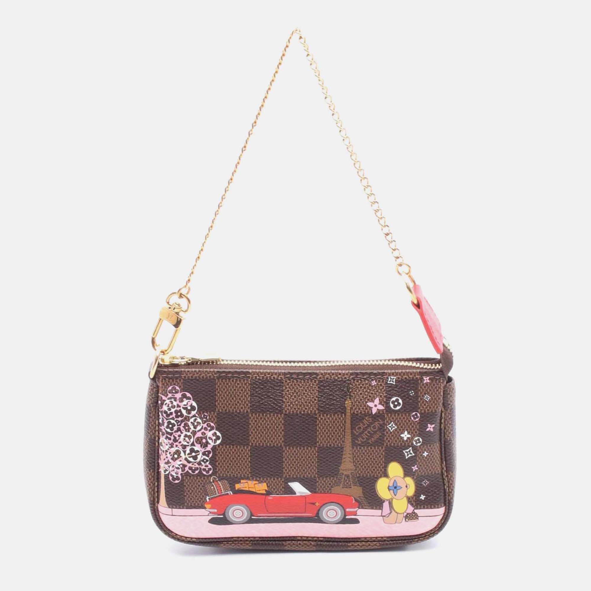 Louis Vuitton Mini Pochette Accessoires Vivienne in Damier Canvas, Brown
Louis Vuitton Mini Pochette Accessoires Vivienne in Damier Canvas, Brown