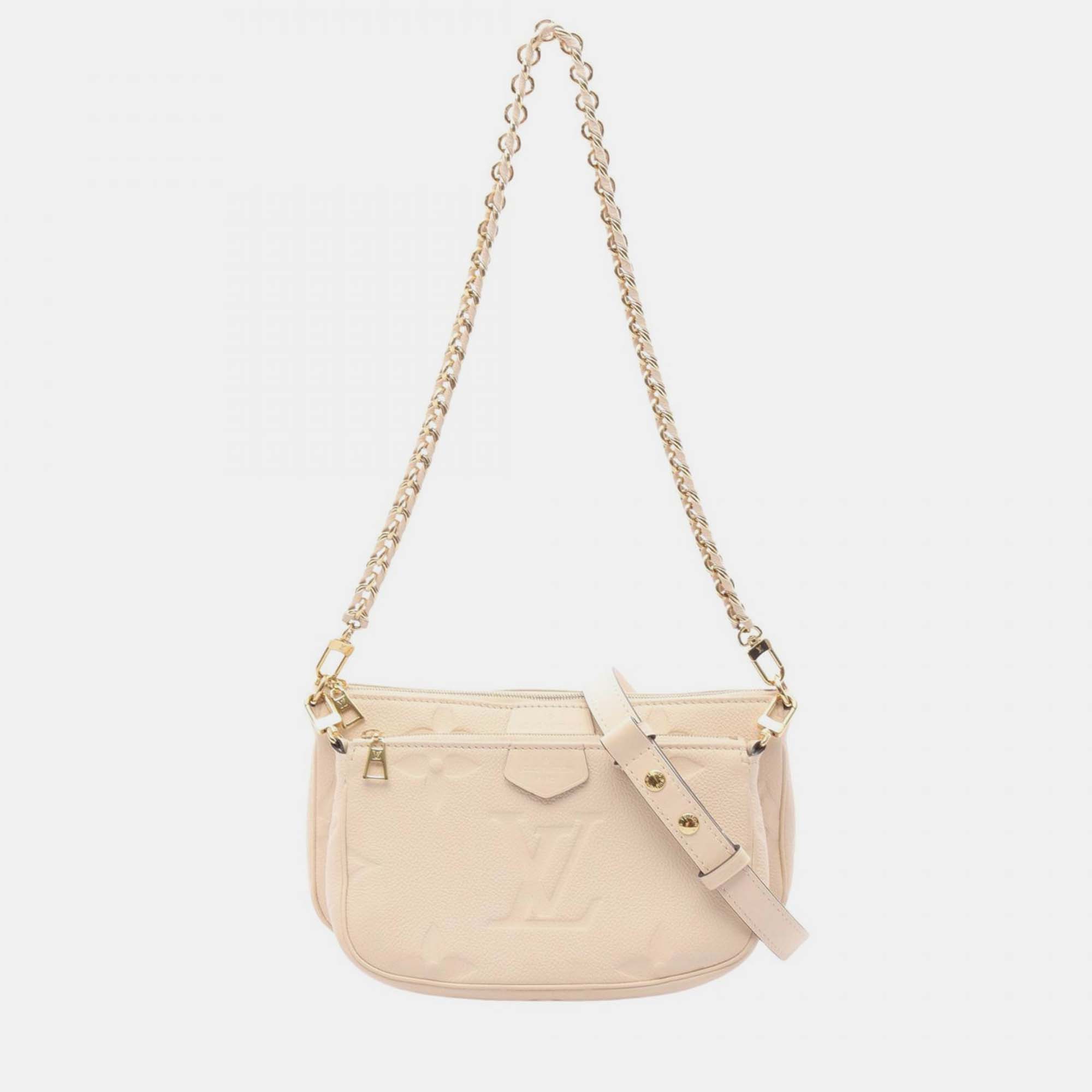 Louis Vuitton Multi Pochette Accessoires Chain Shoulder Bag Monogram, Beige 
Louis Vuitton Multi Pochette Accessoires Chain Shoulder Bag Monogram, Beige