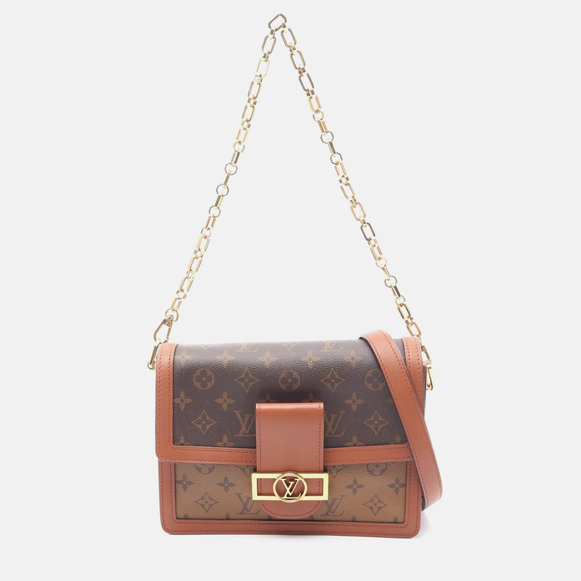Louis Vuitton Dauphine MM Chain Shoulder Bag Monogram Reverse Canvas - Louis Vuitton - Modalova