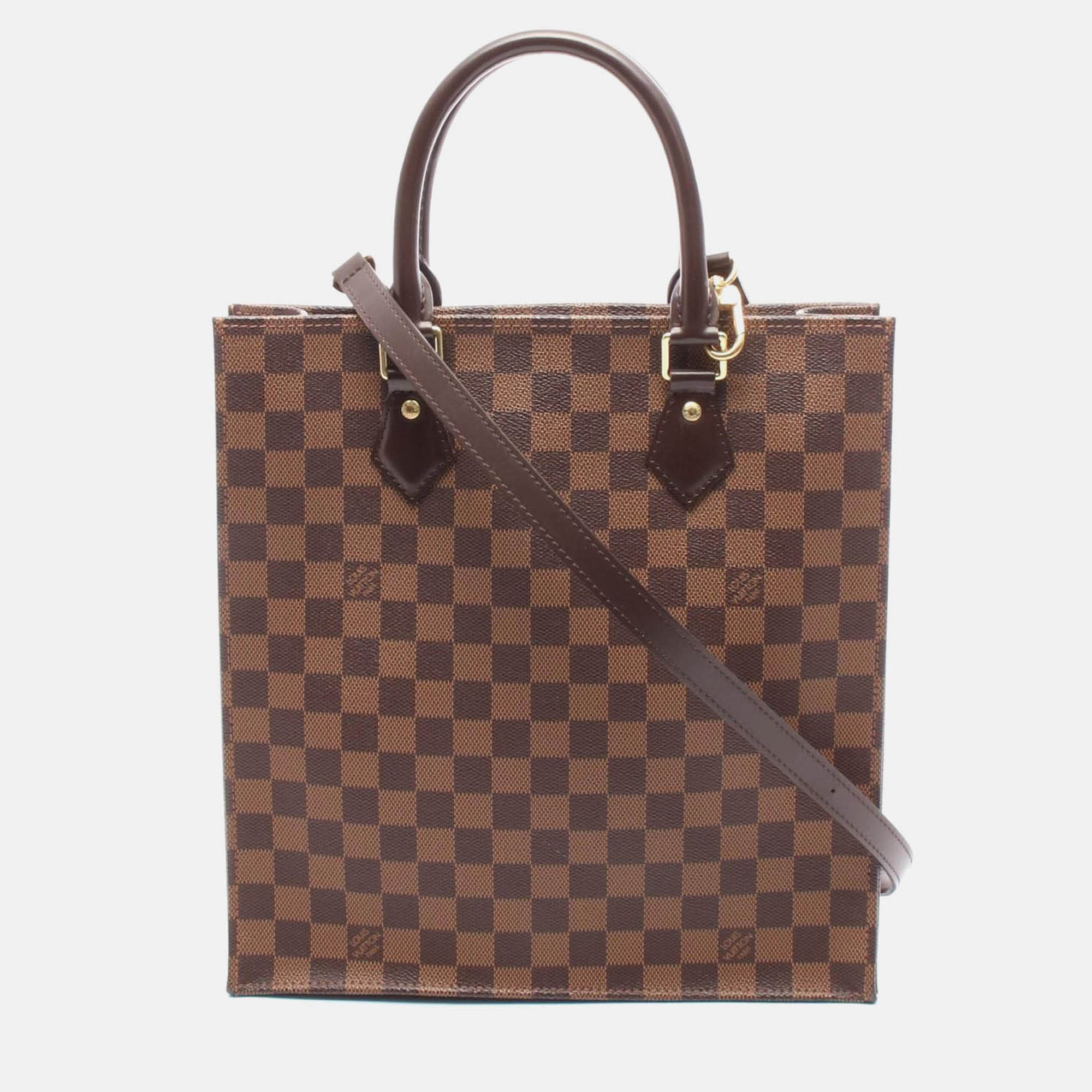 Louis Vuitton Sac Plat Pm Shoulder Tote Bag Damier Canvas Ebene - Louis Vuitton - Modalova