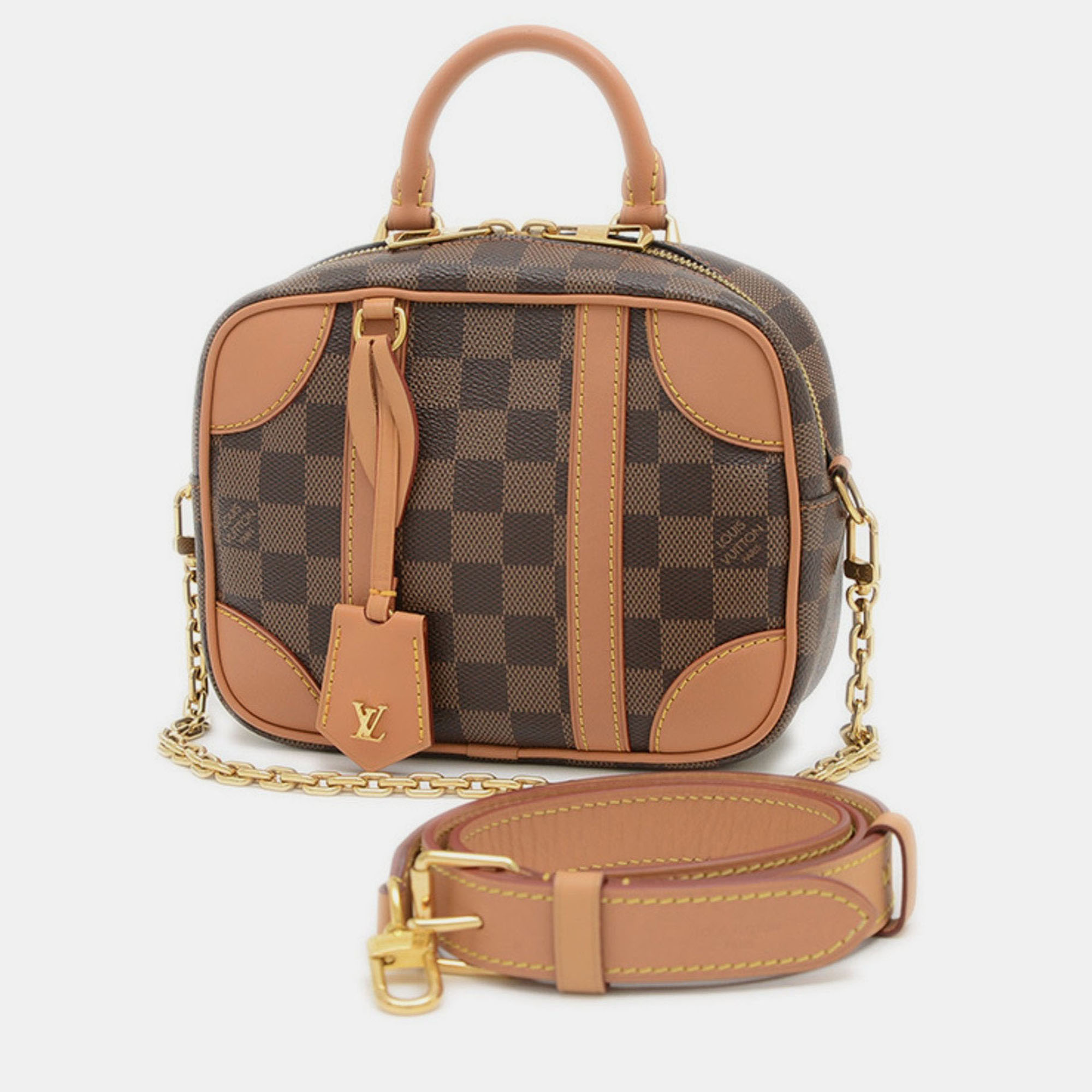 Louis Vuitton Valisette Souple BB Damier Ebene Canvas Handbag, Brown 
Louis Vuitton Valisette Souple BB Damier Ebene Canvas Handbag, Brown