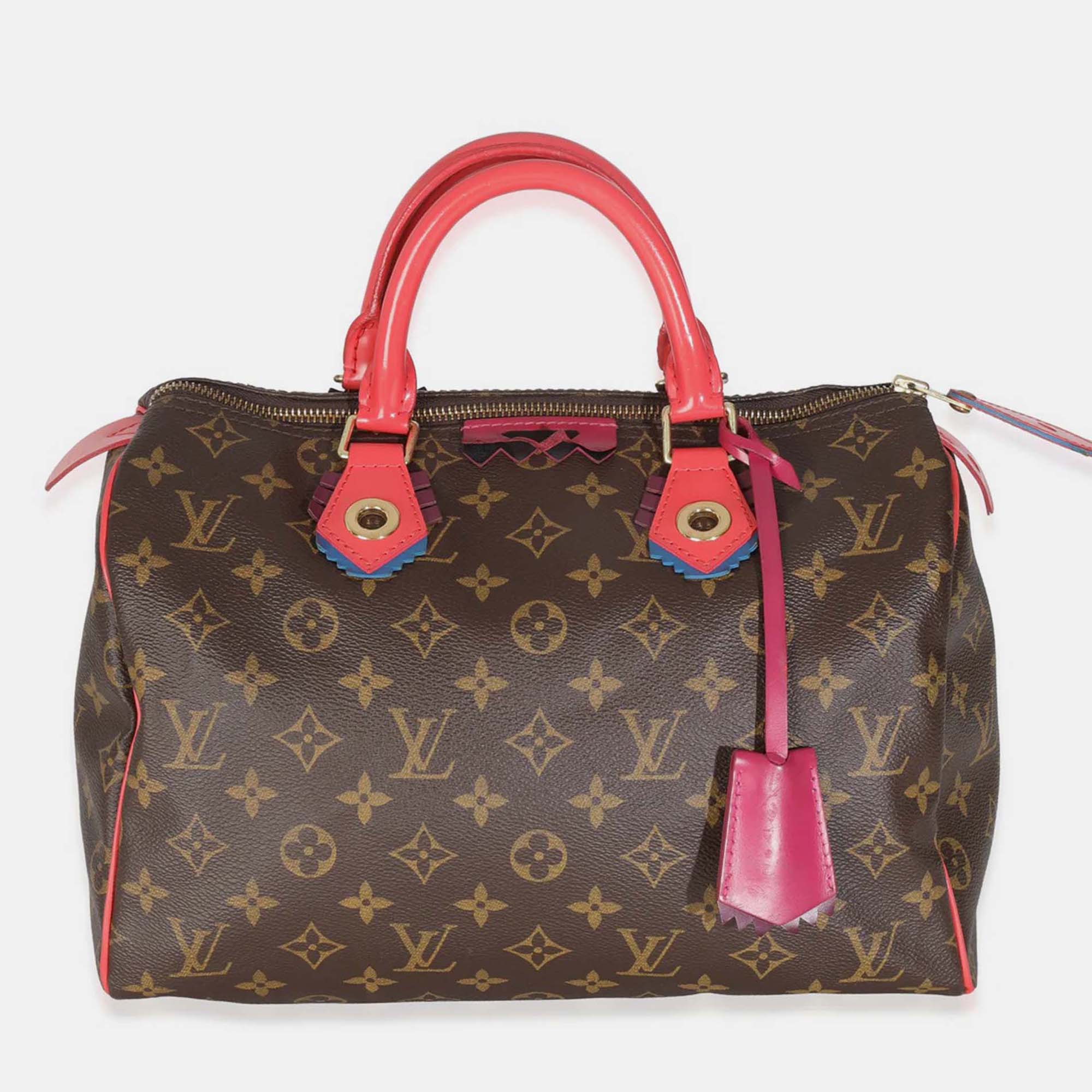 Louis Vuitton Flamingo Monogram Canvas Totem Speedy 30, Brown 
Louis Vuitton Flamingo Monogram Canvas Totem Speedy 30, Brown