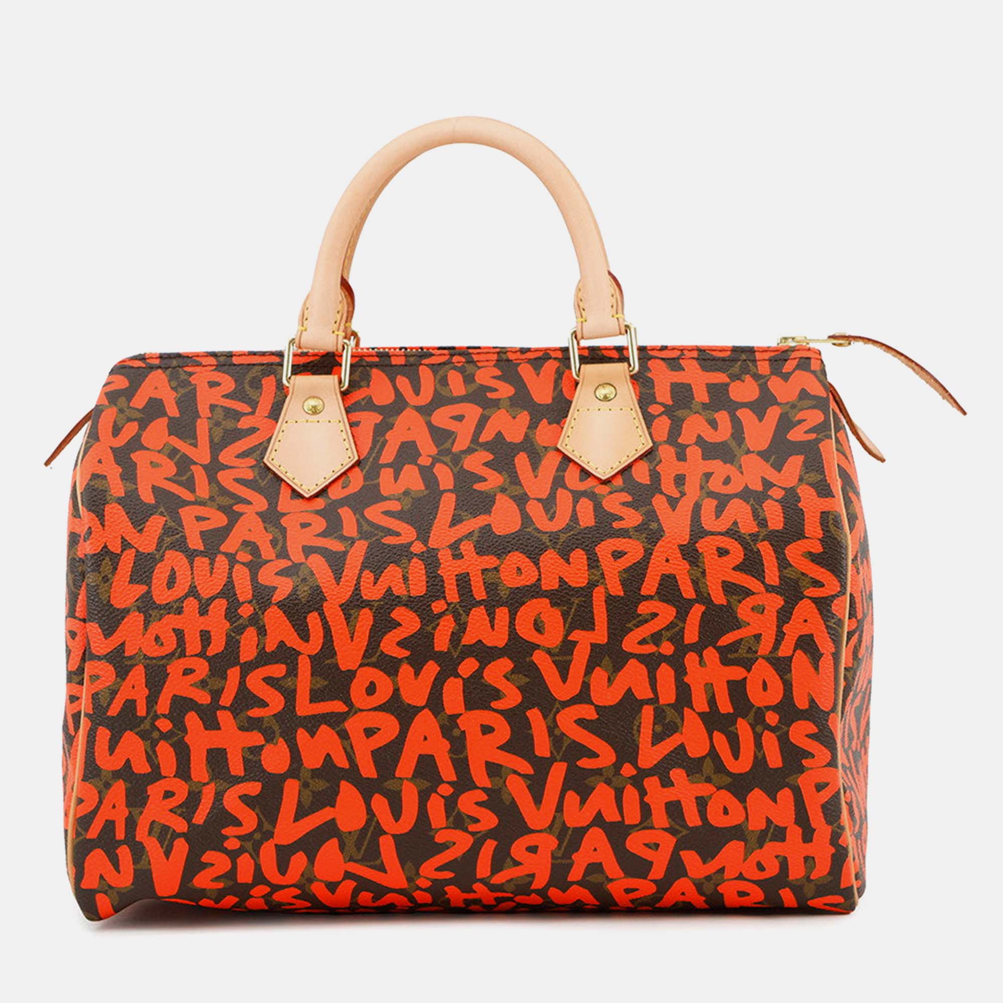 Louis Vuitton Speedy Orange/Brown Monogram Graffiti Size 
Louis Vuitton Speedy Orange/Brown Monogram Graffiti Size