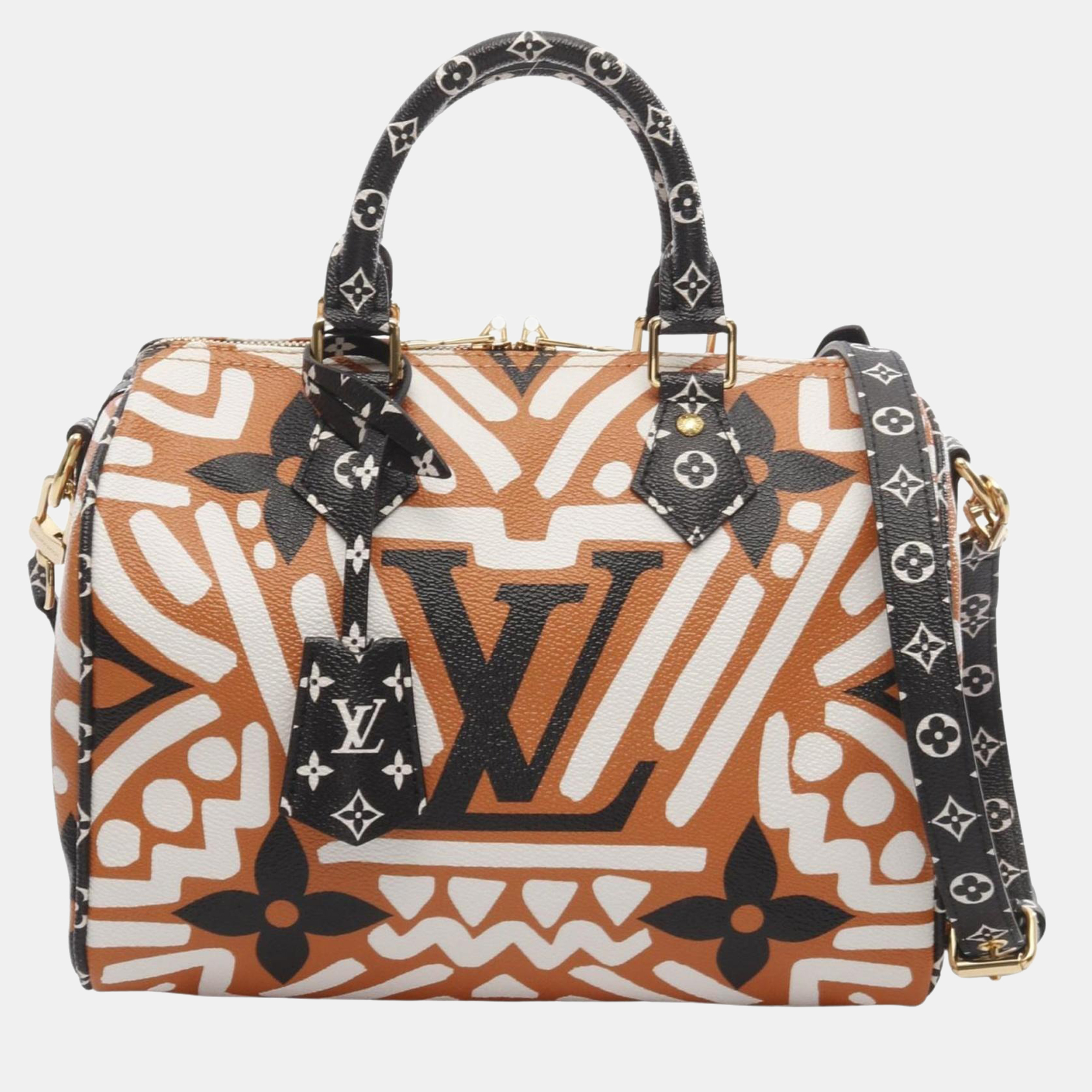 Louis Vuitton Speedy Bandouliere 25 LV Crafty Orange/Multicolor Coated Canvas Monogram Giant Handbag 
Louis Vuitton Speedy Bandouliere 25 LV Crafty Orange/Multicolor Coated Canvas Monogram Giant Handbag