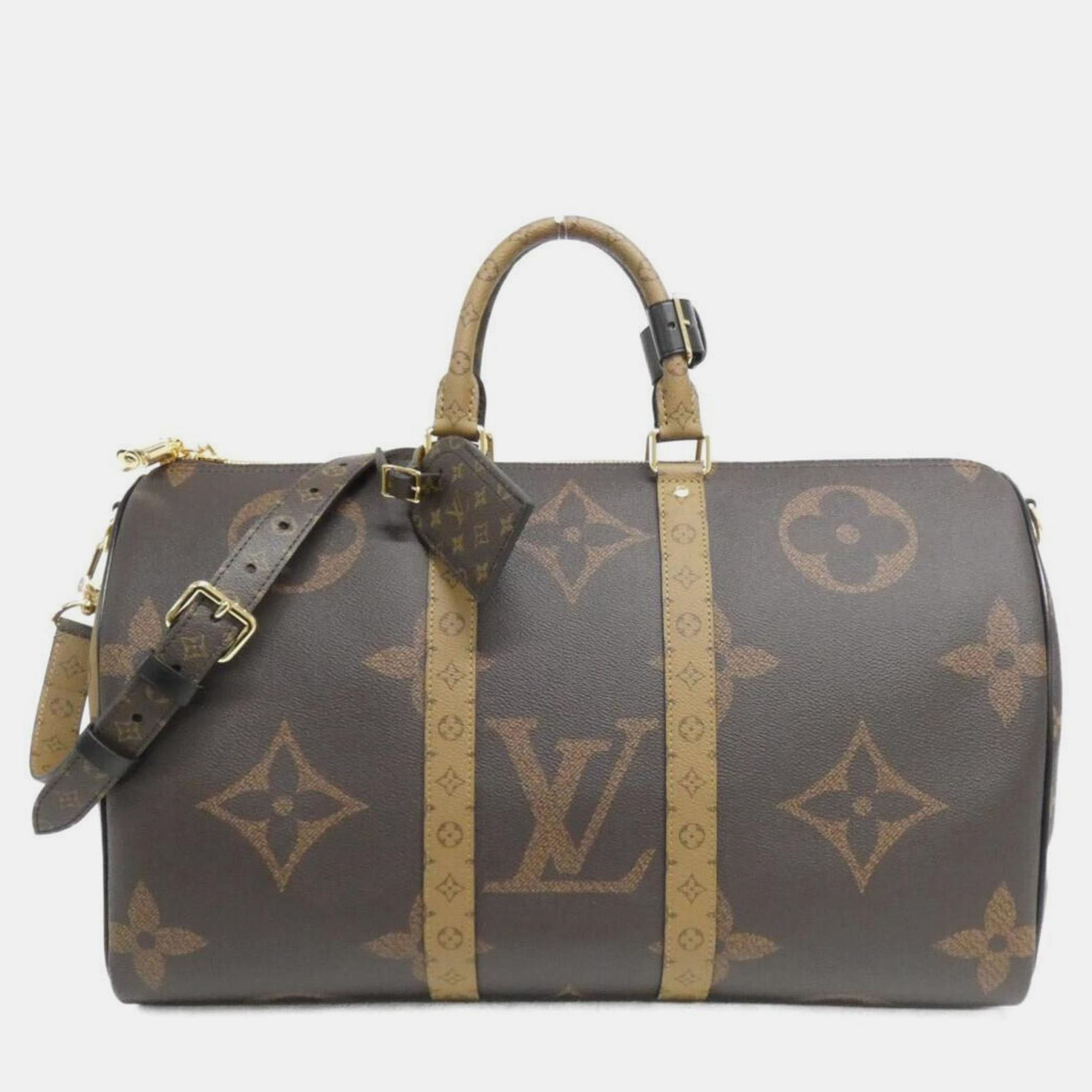 Louis Vuitton Monogram Giant Reverse Keepall Bandouliere 45 Monogram Canvas Duffel Bag, Brown
Louis Vuitton Monogram Giant Reverse Keepall Bandouliere 45 Monogram Canvas Duffel Bag, Brown