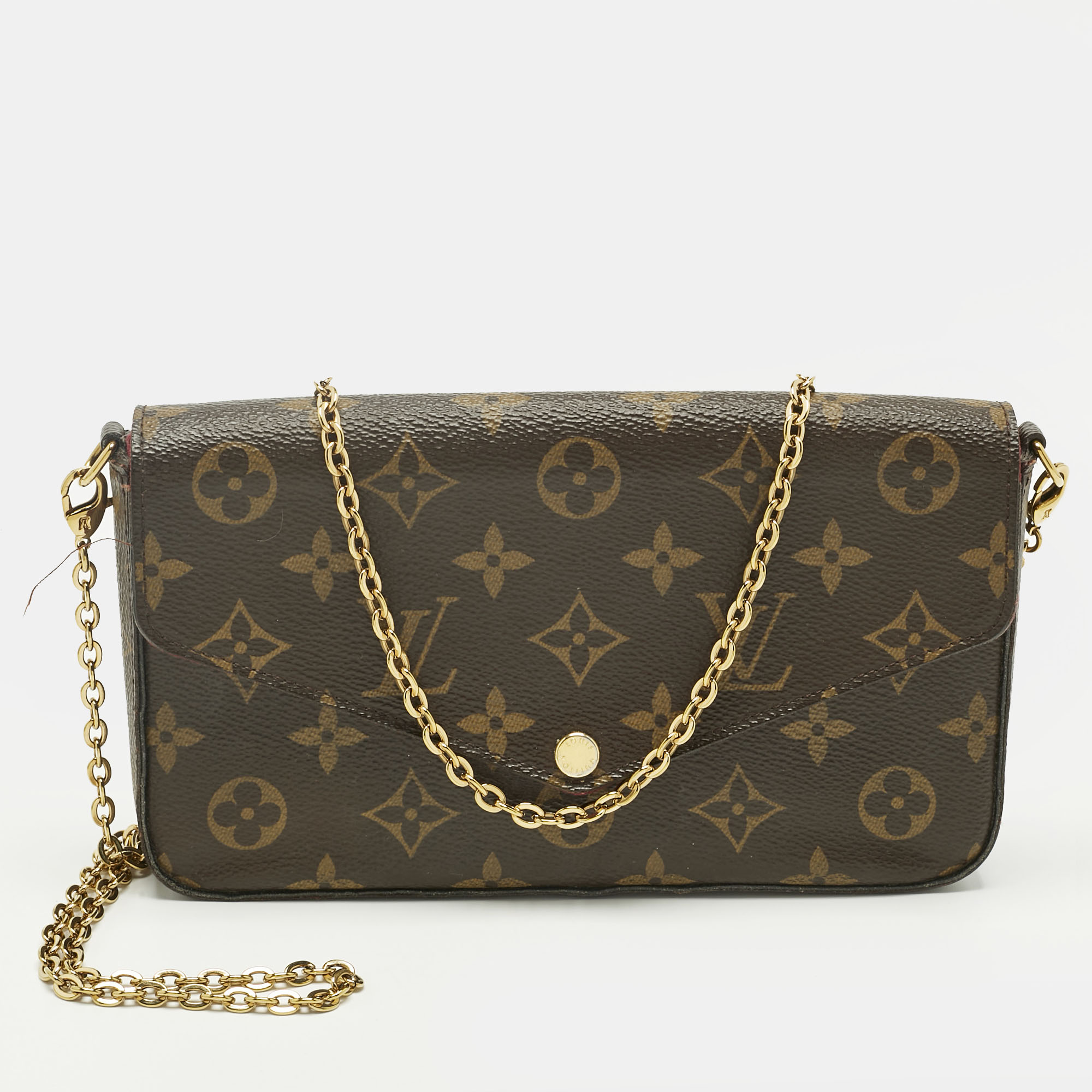 Louis Vuitton Monogram Canvas Pochette Felicie Bag, Brown
Louis Vuitton Monogram Canvas Pochette Felicie Bag, Brown