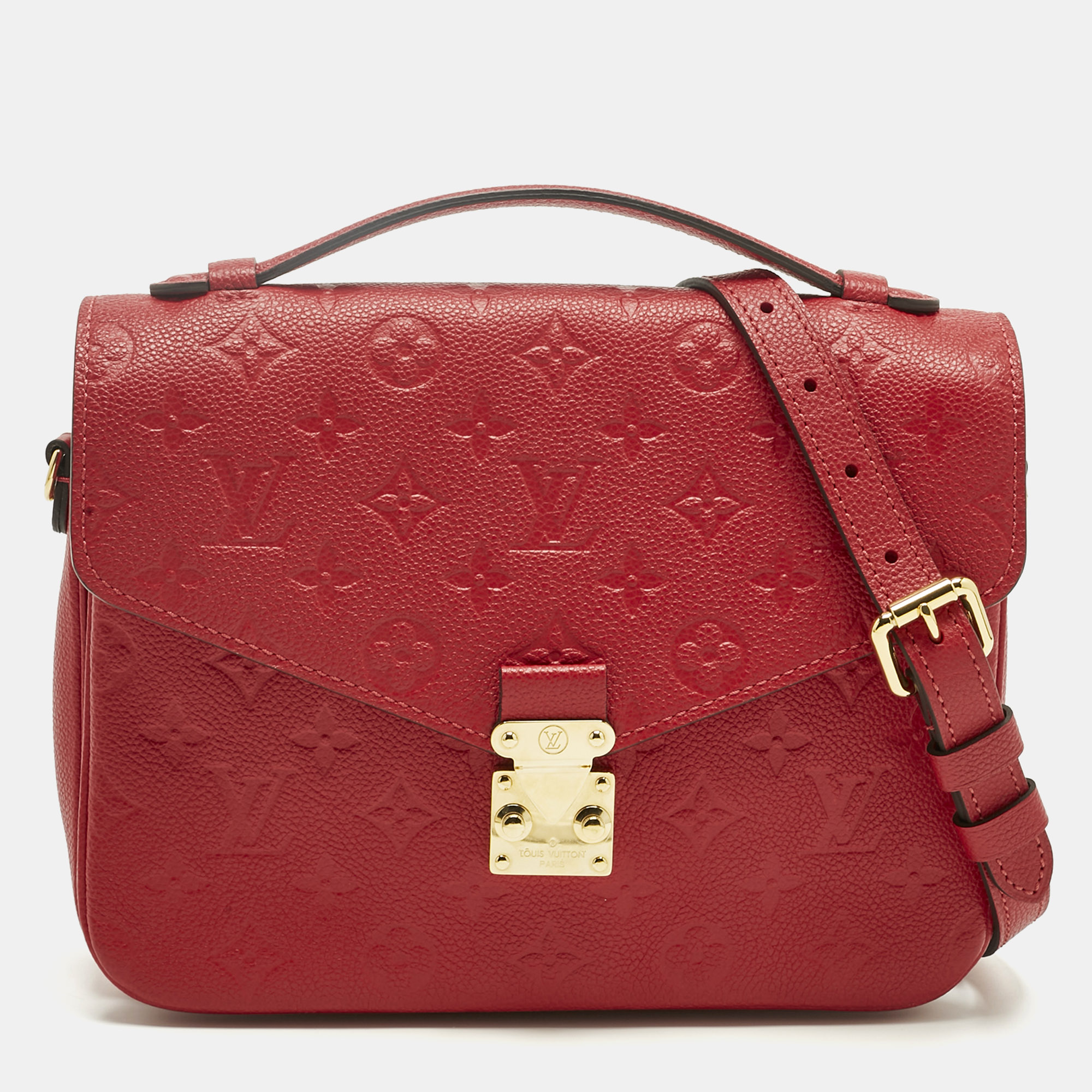 Louis Vuitton Jaipur Monogram Empreinte Pochette Metis Bag, Red
Louis Vuitton Jaipur Monogram Empreinte Pochette Metis Bag, Red