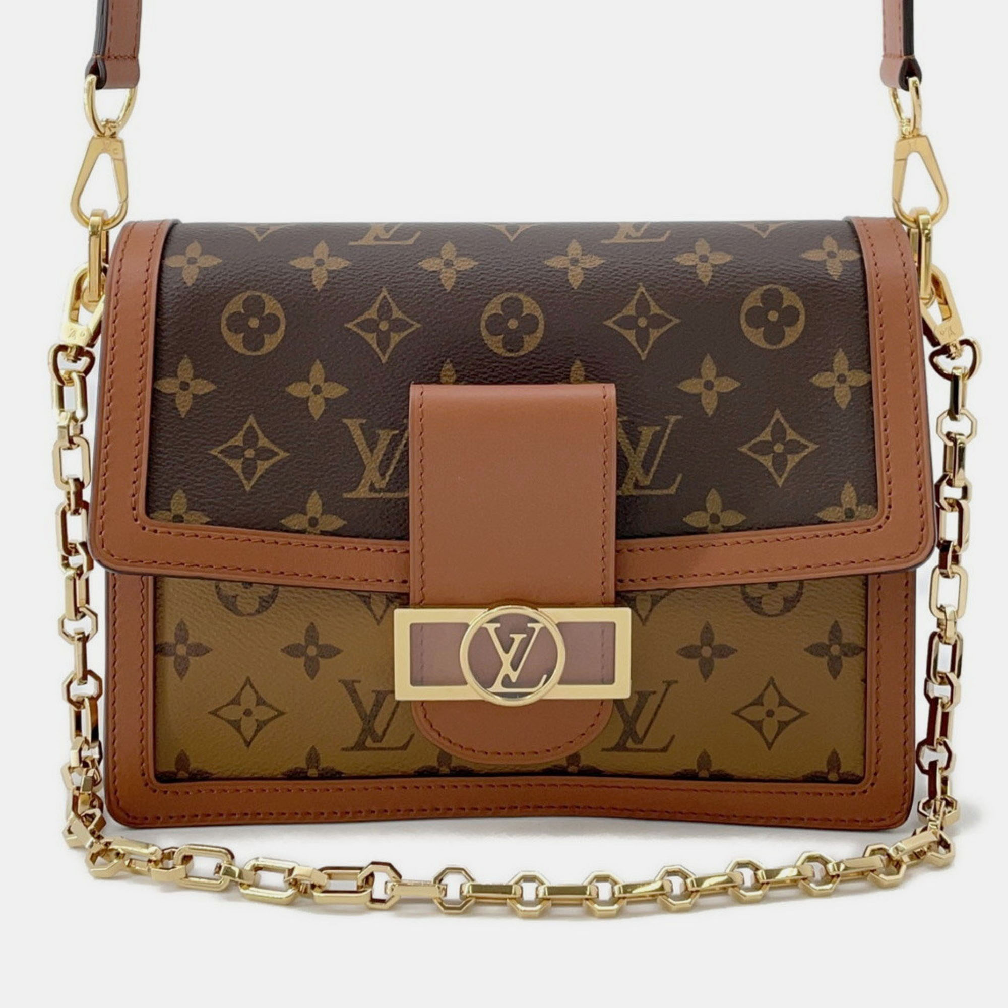 Louis Vuitton Monogram Reverse Dauphine Mm Shoulder Bag, Brown
Louis Vuitton Monogram Reverse Dauphine Mm Shoulder Bag, Brown