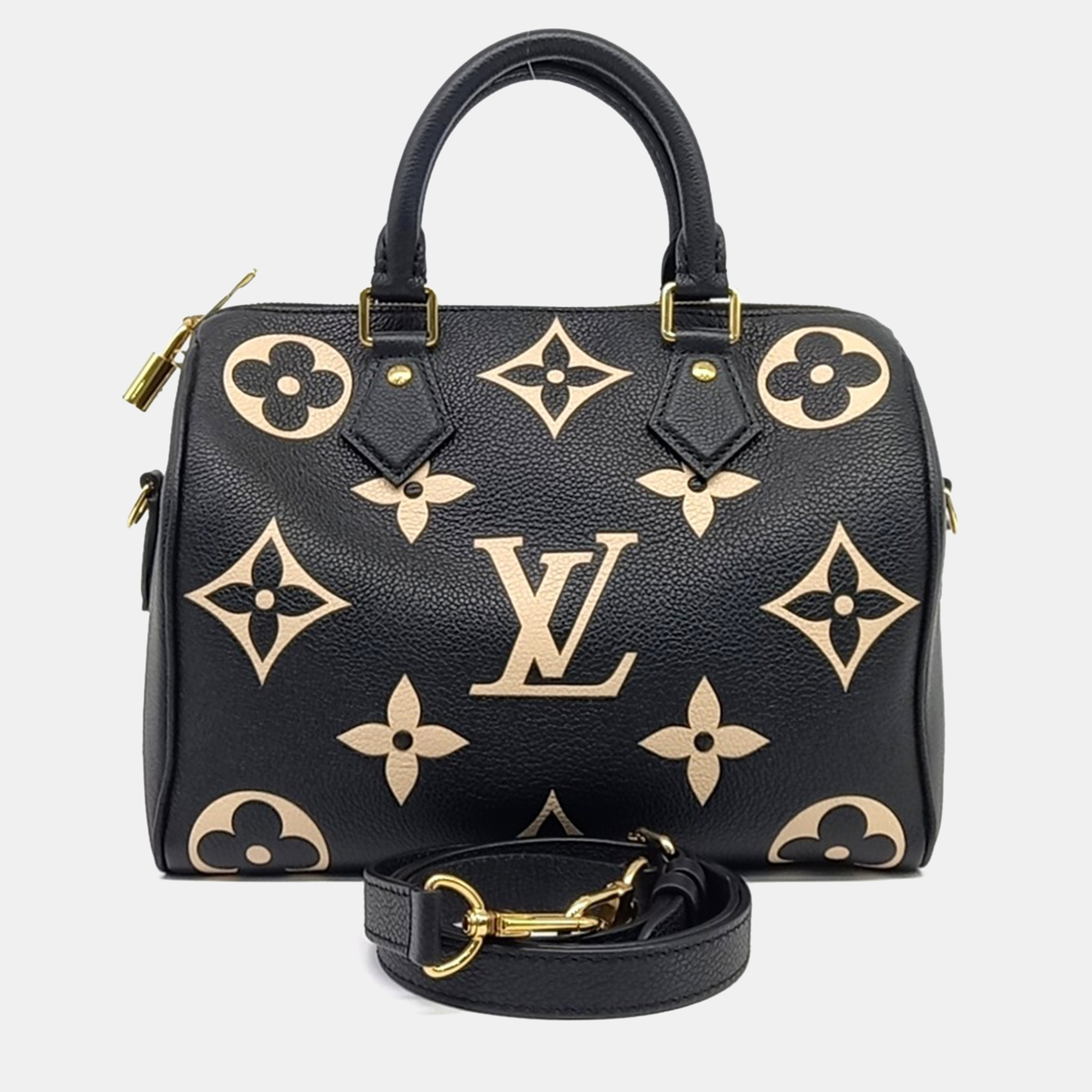 Louis Vuitton Beige/Black Leather Empreinte Bandouliere Speedy 25
Louis Vuitton Beige/Black Leather Empreinte Bandouliere Speedy 25