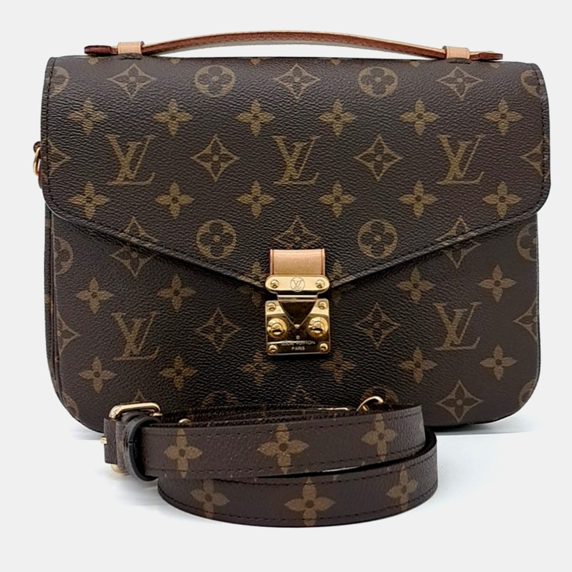 Louis Vuitton Brown Coated Canvas Monogram Pochette Metis
Louis Vuitton Brown Coated Canvas Monogram Pochette Metis