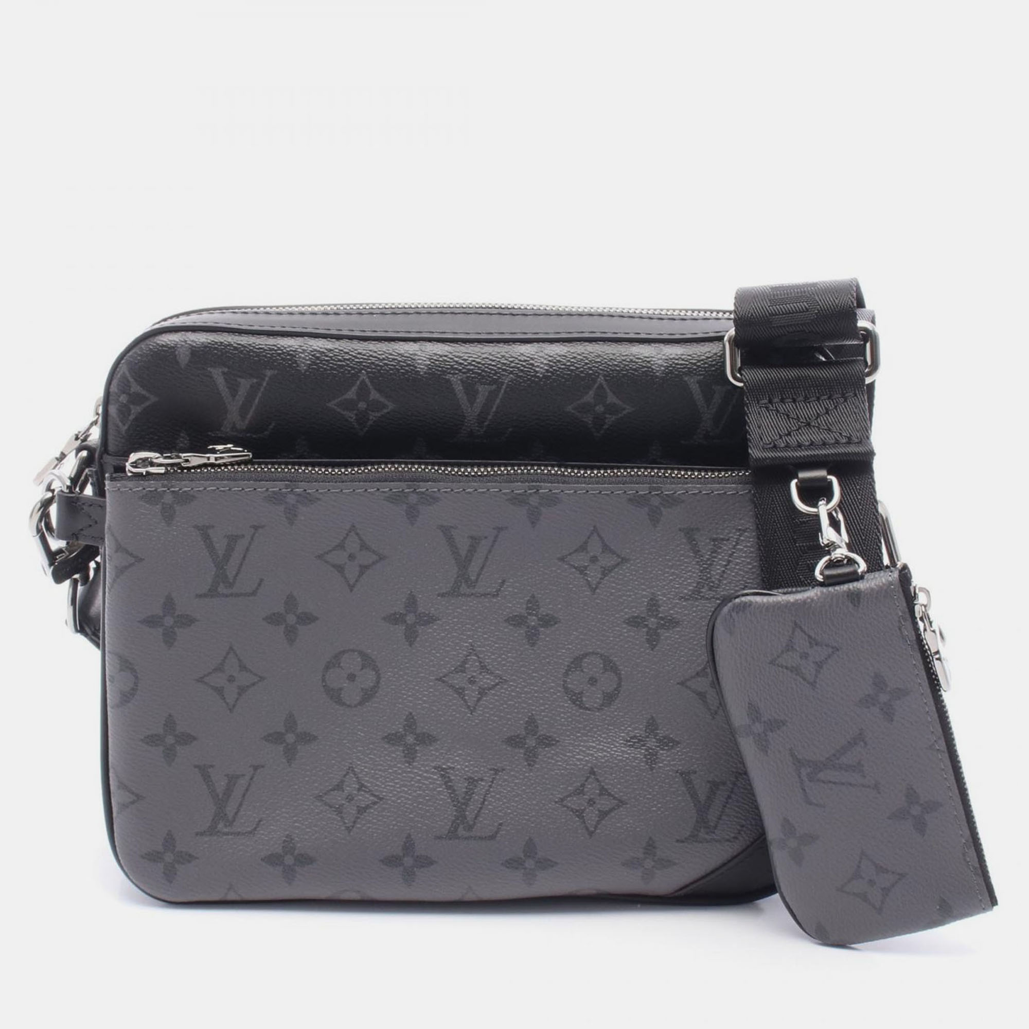 Louis Vuitton Trio Messenger Black Grey Monogram Eclipse Canvas Shoulder Bag
Louis Vuitton Trio Messenger Black Grey Monogram Eclipse Canvas Shoulder Bag