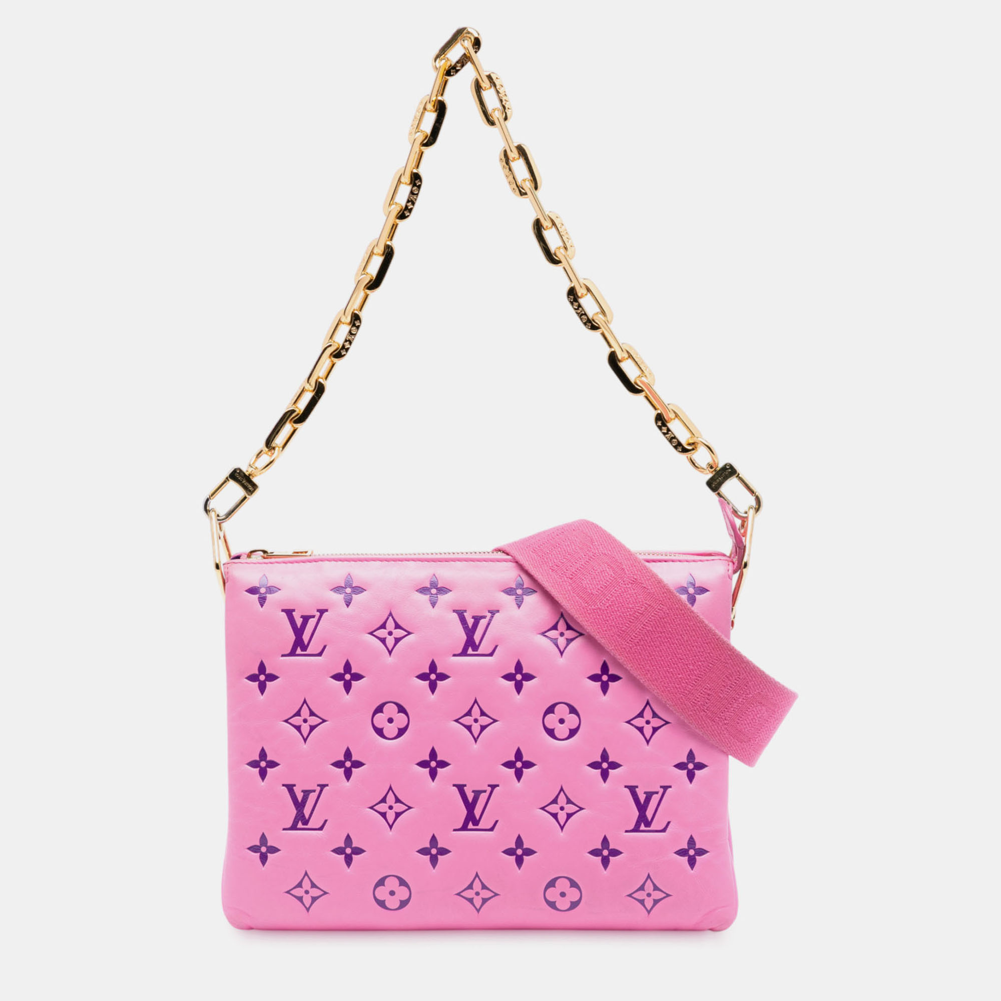 Louis Vuitton Pink Bicolor Monogram Embossed Lambskin Coussin PM
Louis Vuitton Pink Bicolor Monogram Embossed Lambskin Coussin PM