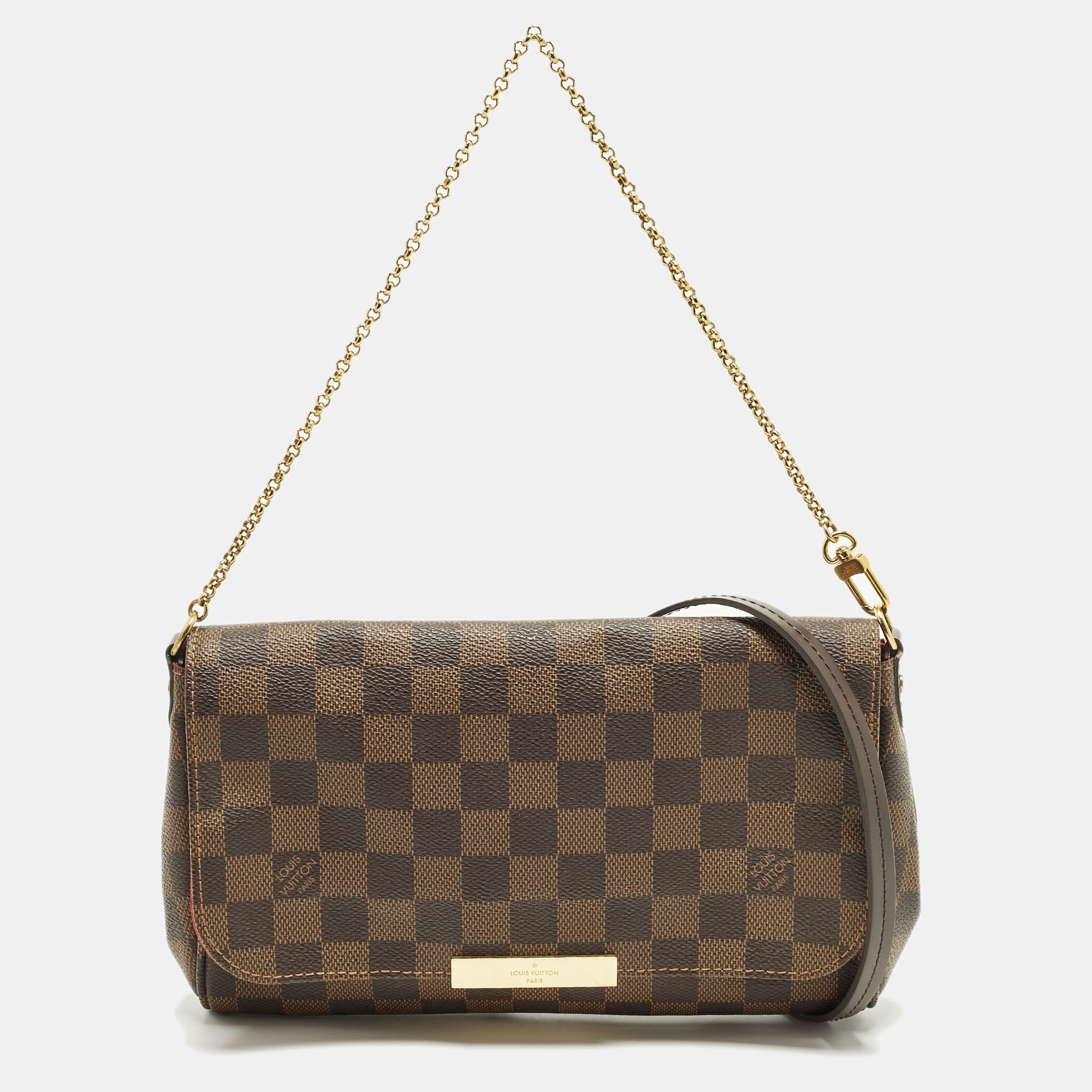 Louis Vuitton Favorite MM Damier Ebene Canvas Shoulder Bag, Brown
Louis Vuitton Favorite MM Damier Ebene Canvas Shoulder Bag, Brown