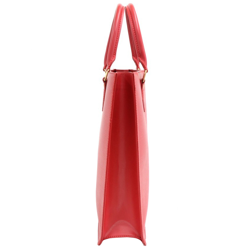 

Louis Vuitton Red Epi Leather Sac Plat PM Bag
