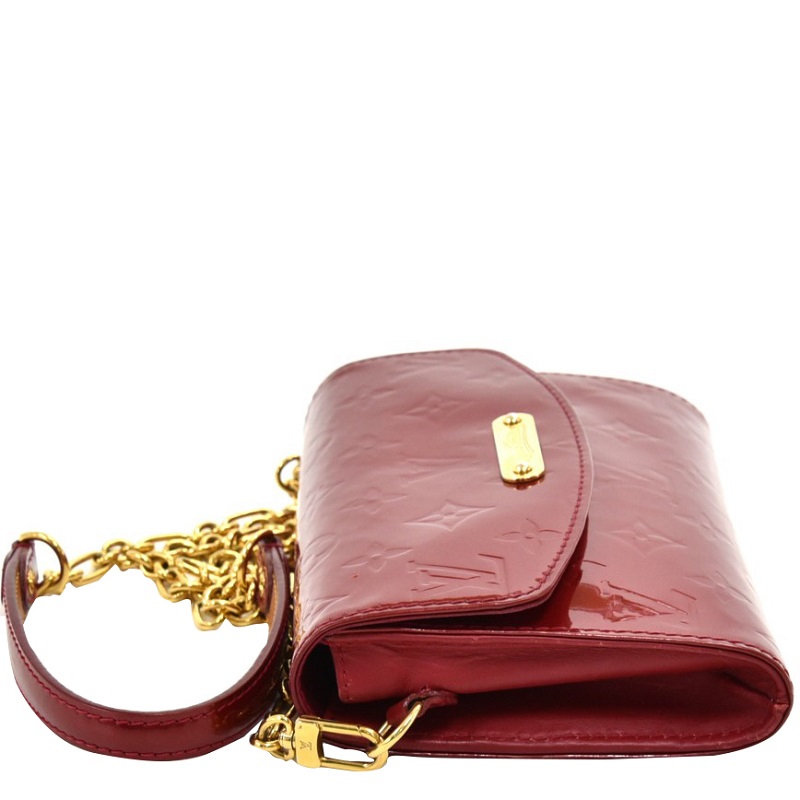 

Louis Vuitton Red Vernis Monogram Pomme D'Amour Bel Air Pochette Bag