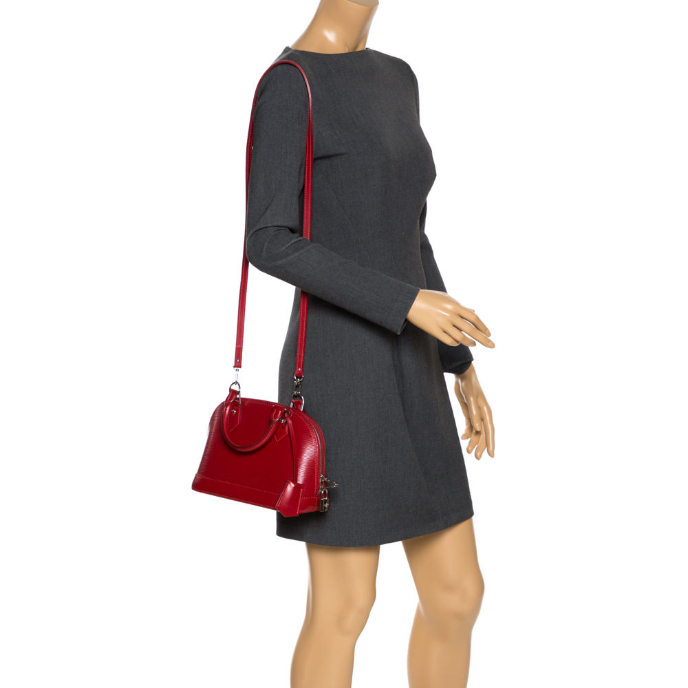 Louis Vuitton Rubis Epi Leather Alma BB Bag, Red
Louis Vuitton Rubis Epi Leather Alma BB Bag, Red