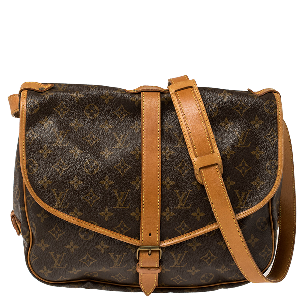 Image of Louis Vuitton Monogram Canvas Saumur  Messenger Bag