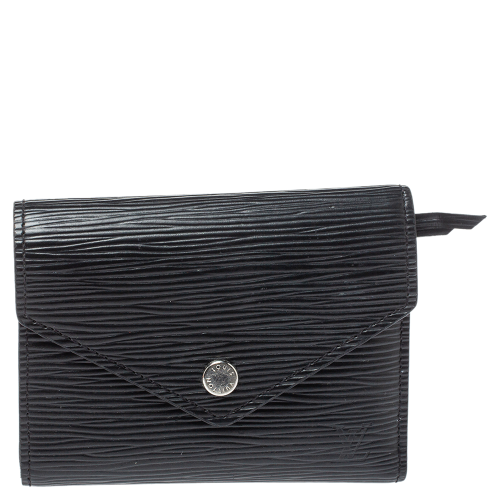 Image of Louis Vuitton Black Epi Leather Victorine Wallet