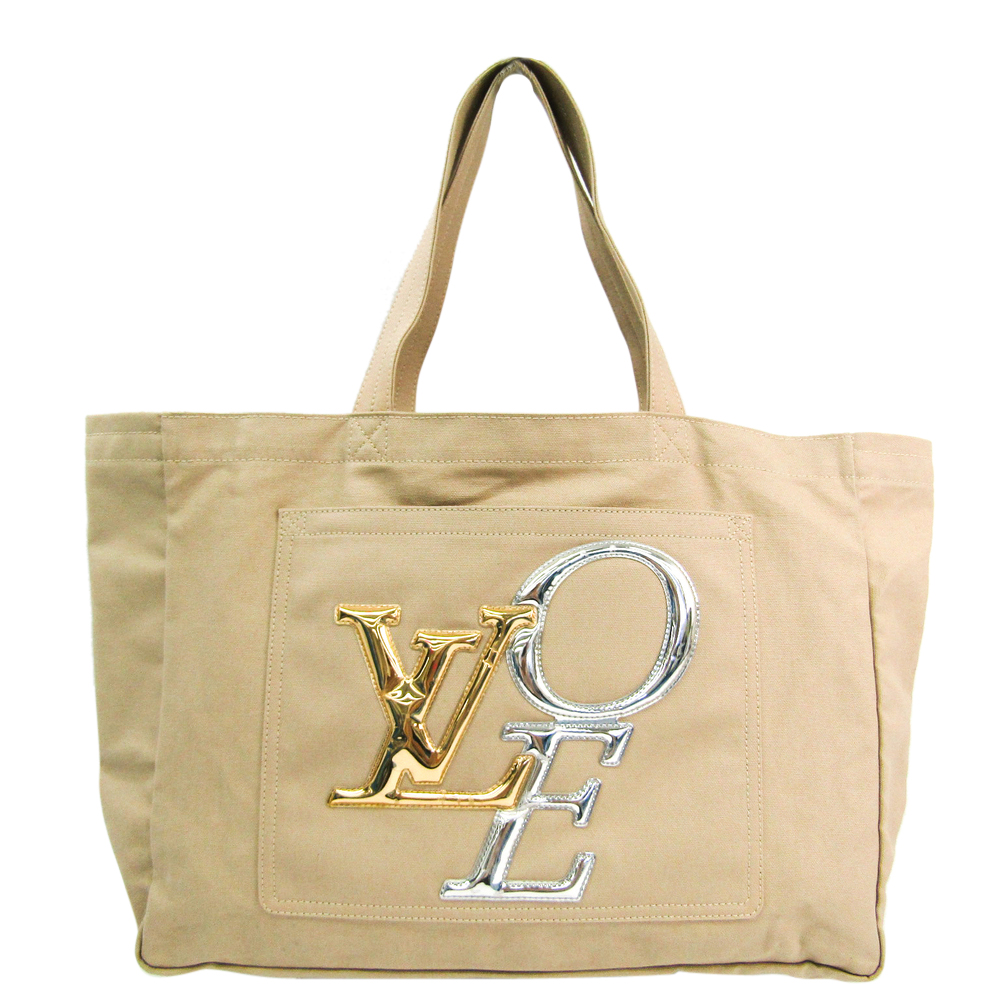 Image of Louis Vuitton Beige/Brown Toile Cabas That's Love GM Tote Bag