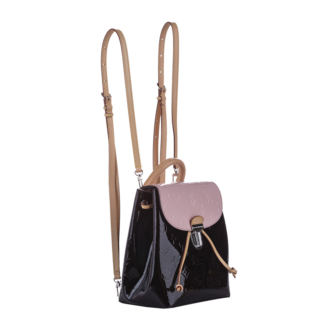 

Louis Vuitton Black/Pink Monogram Vernis Hot Springs Backpack Bag