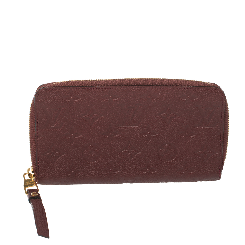 Image of Louis Vuitton Aurore Monogram Empreinte Leather Zippy Wallet