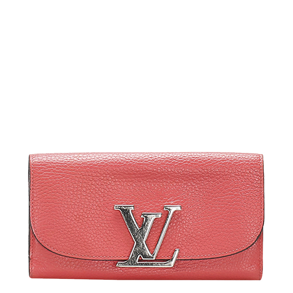 Louis Vuitton Red Calf Leather Neo Vivienne Wallet
