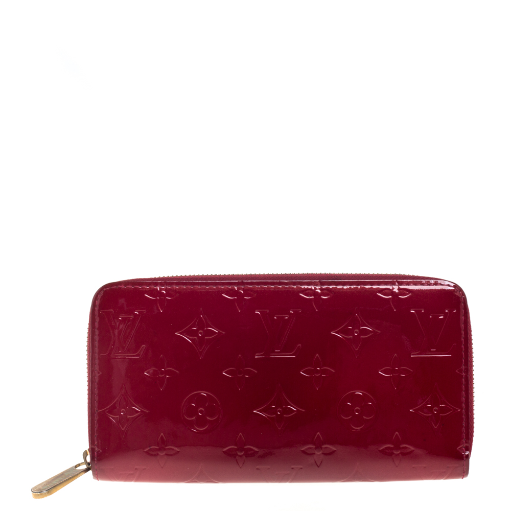 Louis Vuitton Pomme D'amour Monogram Vernis Zip Around Wallet