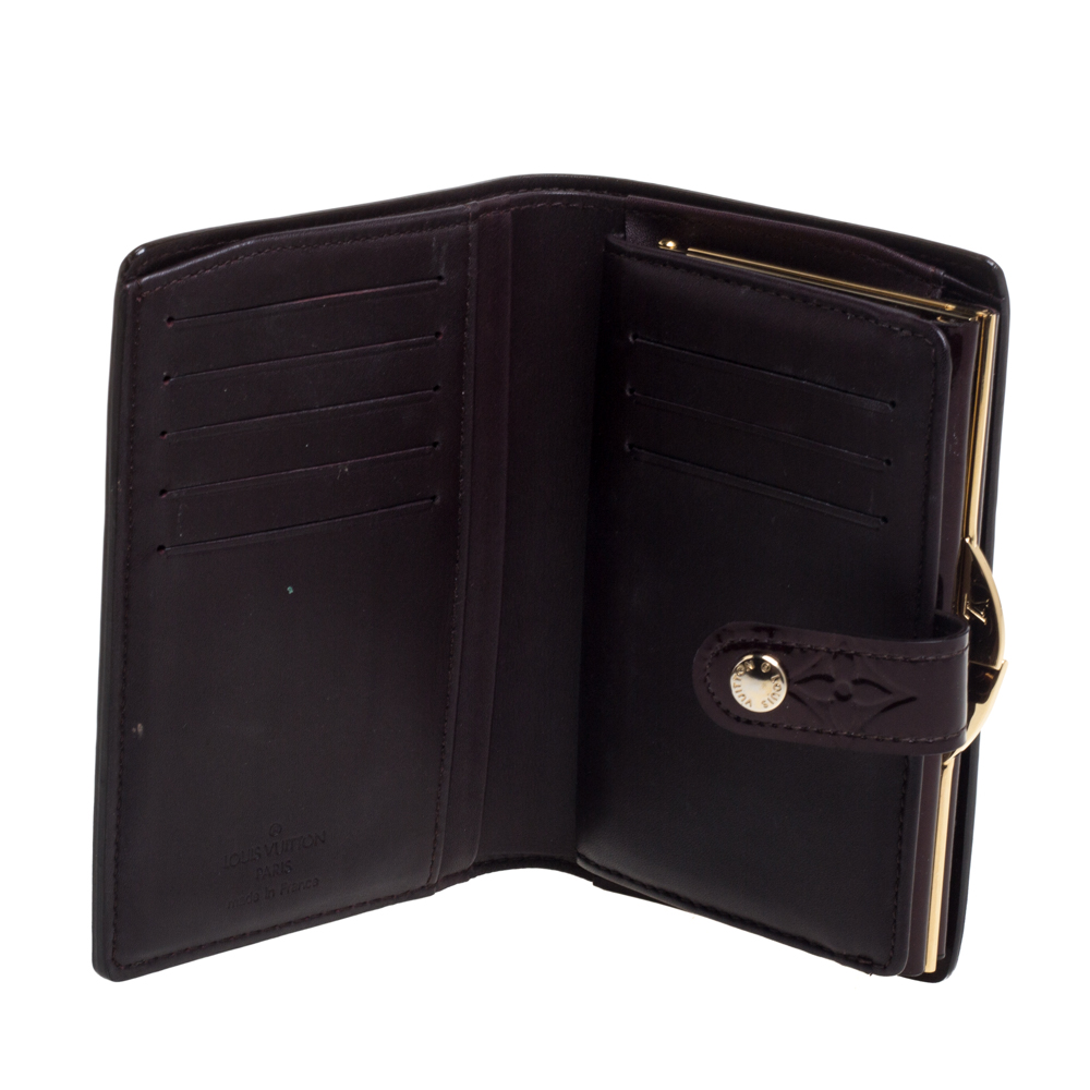 Louis Vuitton Amarante Monogram Vernis Port Feuille Vienoise French Purse Wallet, Burgundy
Louis Vuitton Amarante Monogram Vernis Port Feuille Vienoise French Purse Wallet, Burgundy