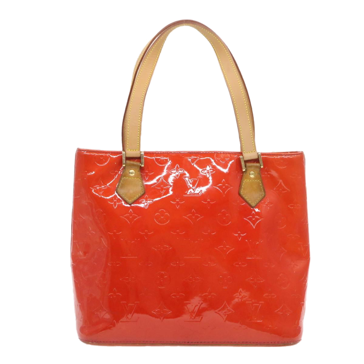 Louis Vuitton Orange Monogram Vernis Houston Tote Bag