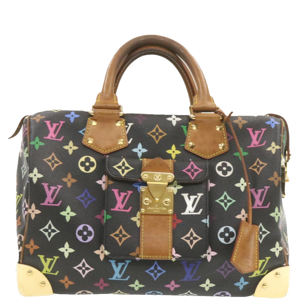 Louis Vuitton Black/Multicolor Vintage Multicolore Monogram Speedy 30 Bag