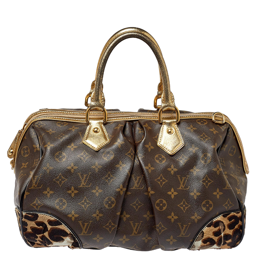 Louis Vuitton Monogram Canvas and Leopard Calfhair Limited Edition Stephen Sprouse Bag