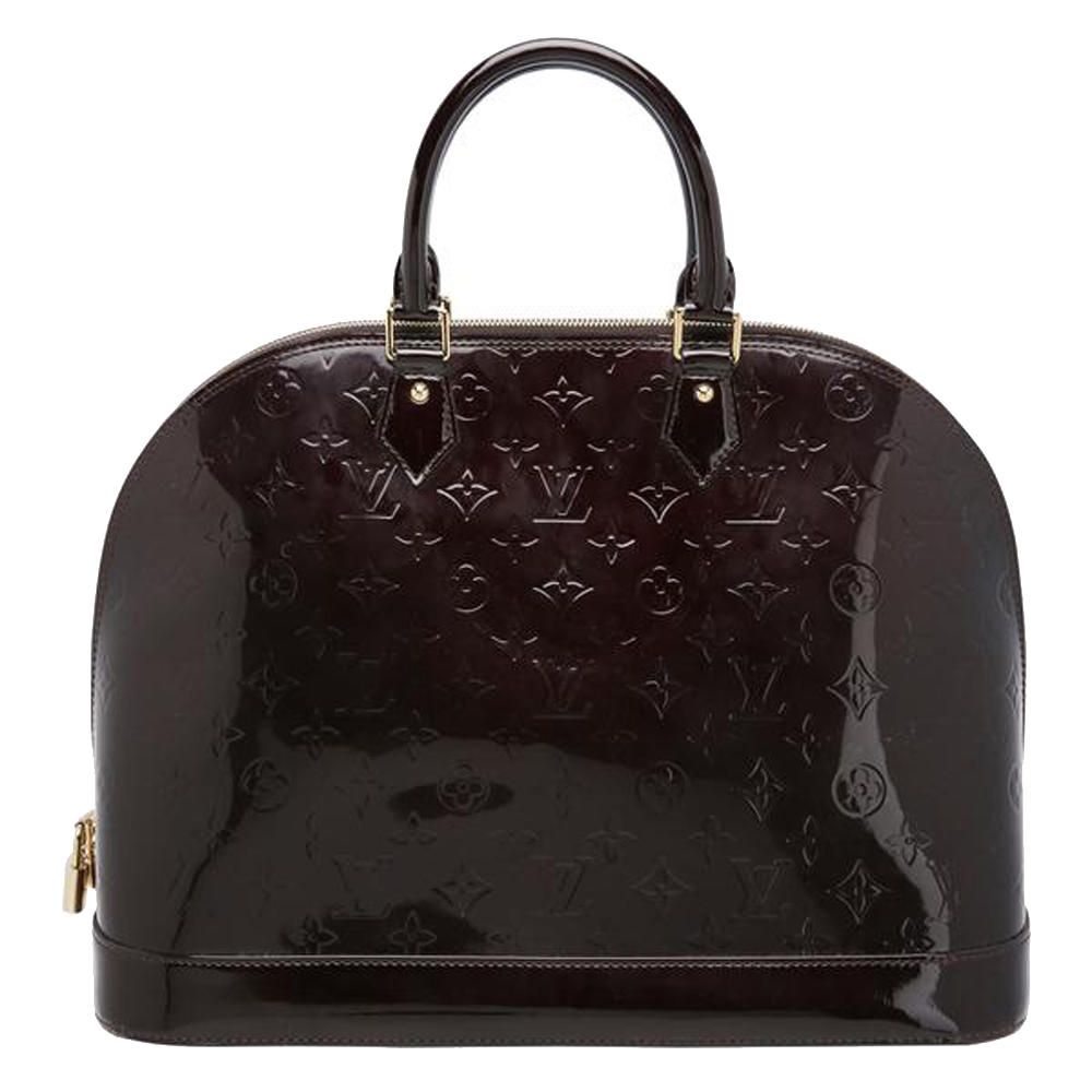 Louis Vuitton Amarante Monogram Vernis Leather Alma GM Bag