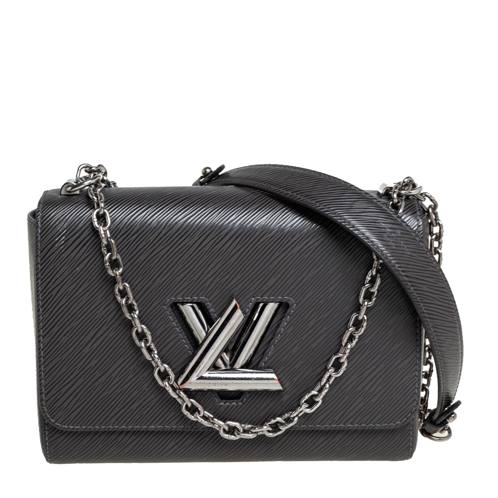 Louis Vuitton Black/Grey Epi Leather Twist MM Bag