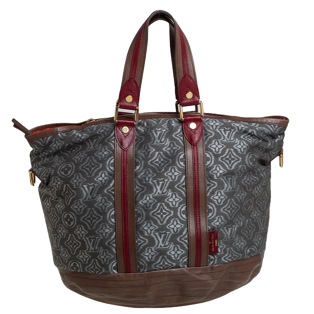 Louis Vuitton Khaki Jacquard Monogram Fabric and Leather Limited Edition Aviator Bag