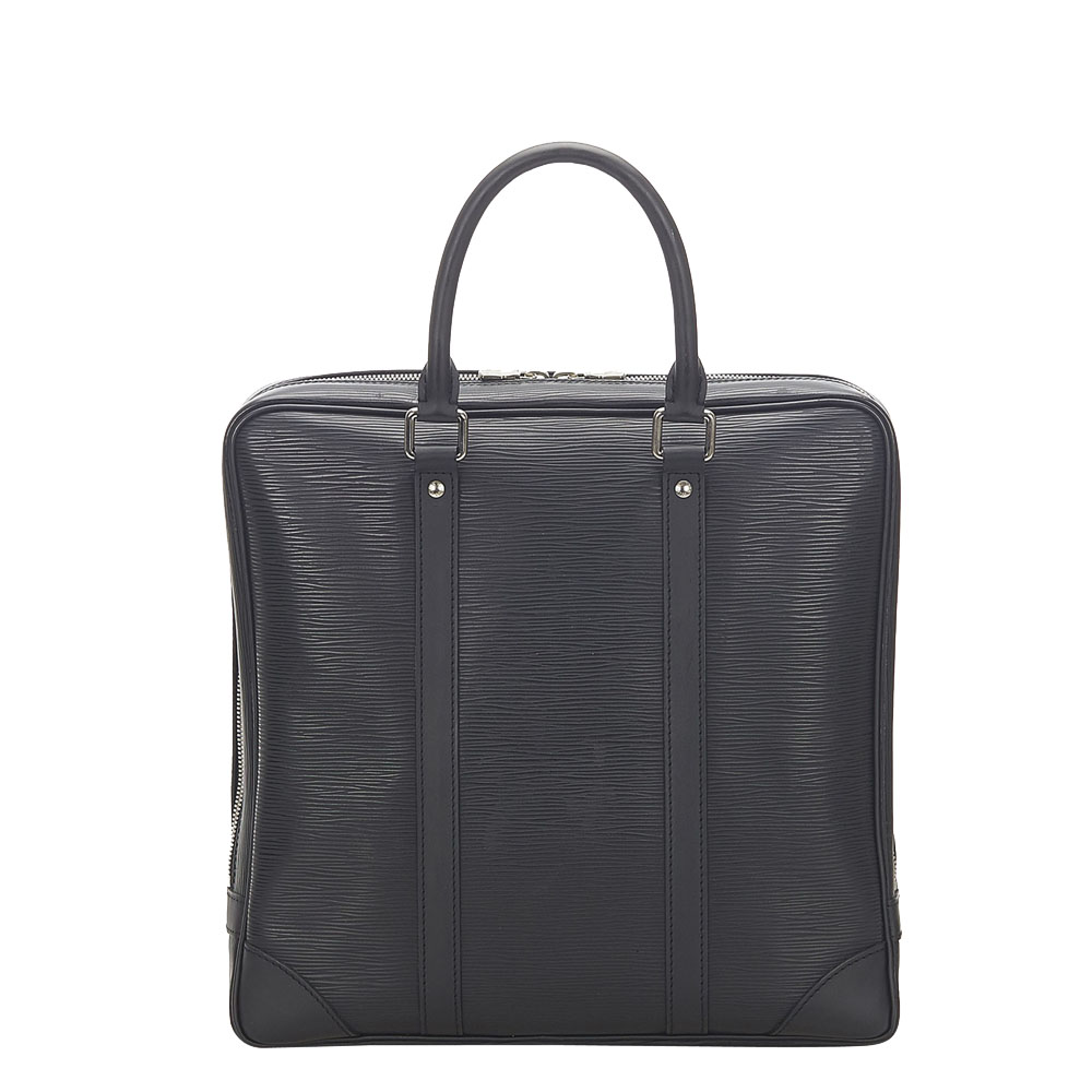 Louis Vuitton Black Leather Top Handle Bag