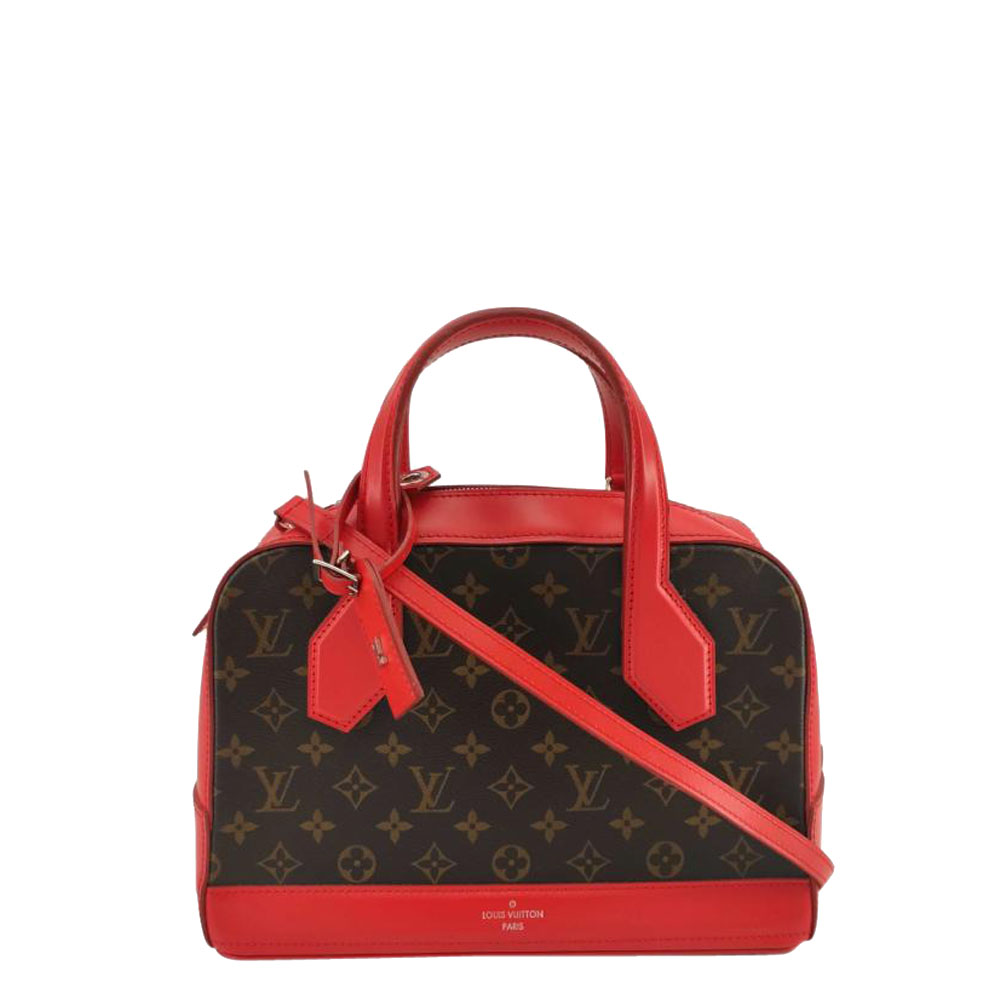 Louis Vuitton Red Monogram Canvas Leather Dora Bag