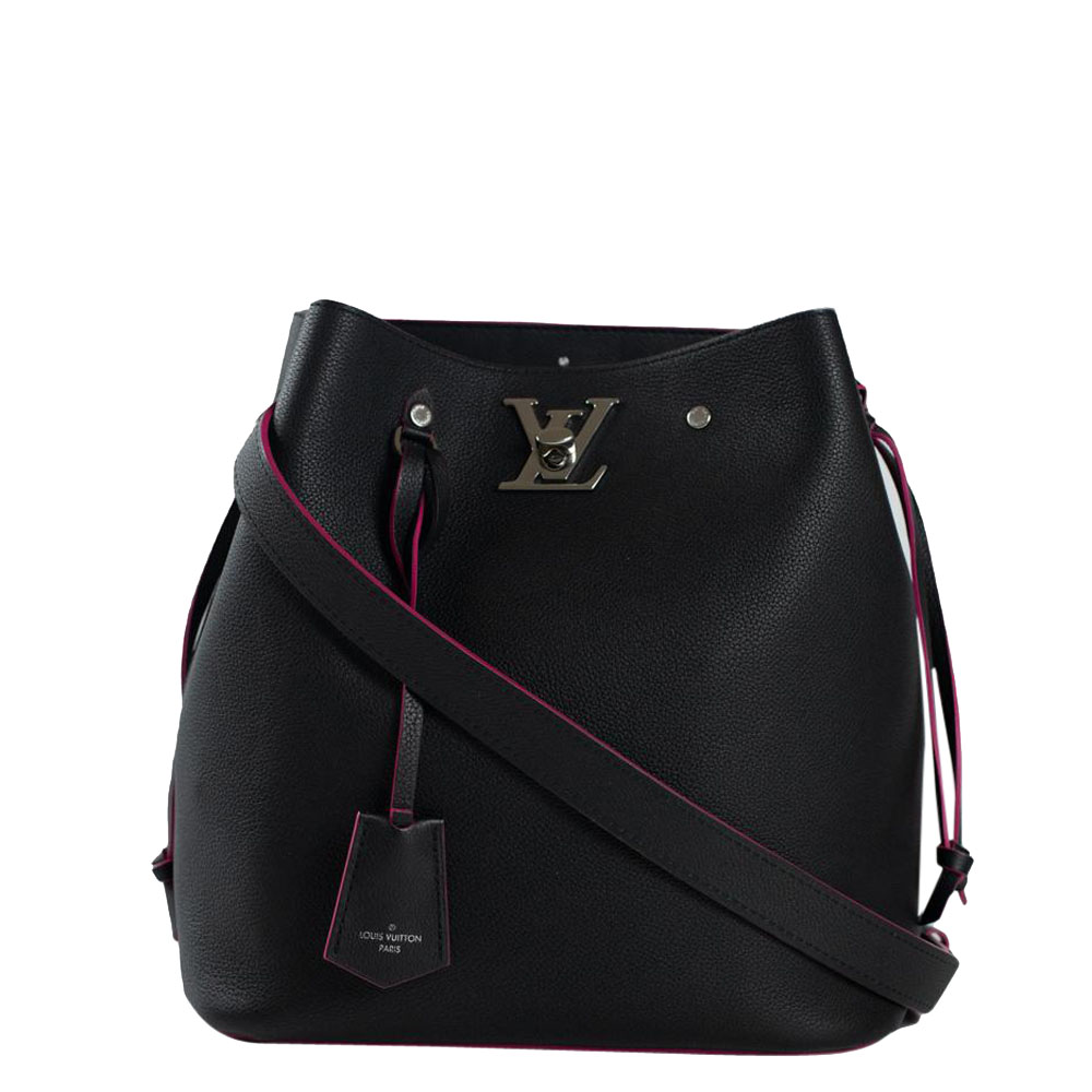 Louis Vuitton Black Epi Leather Lockme Bucket Bag