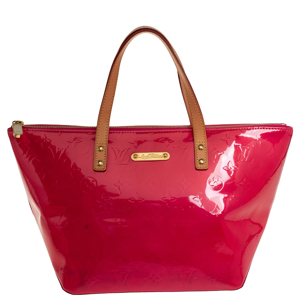 Louis Vuitton Rose Pop Monogram Vernis Bellevue PM Bag